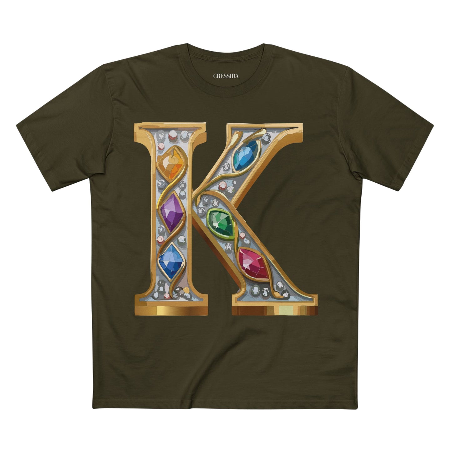 Letter Shirt, Shirt with Letters, Tee Shirt with Gold Letters