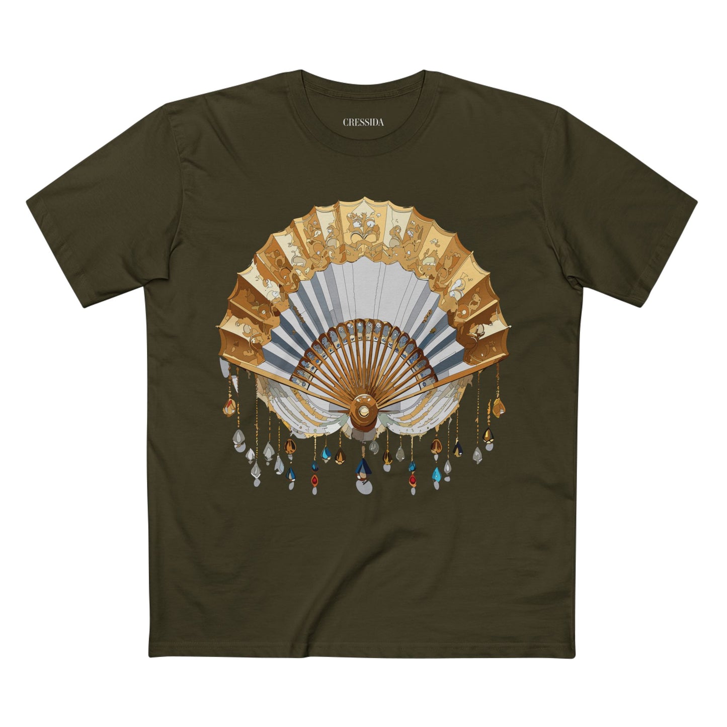 Fan shirt, Shirt with Fan, Tee Shirt with Antique Fan