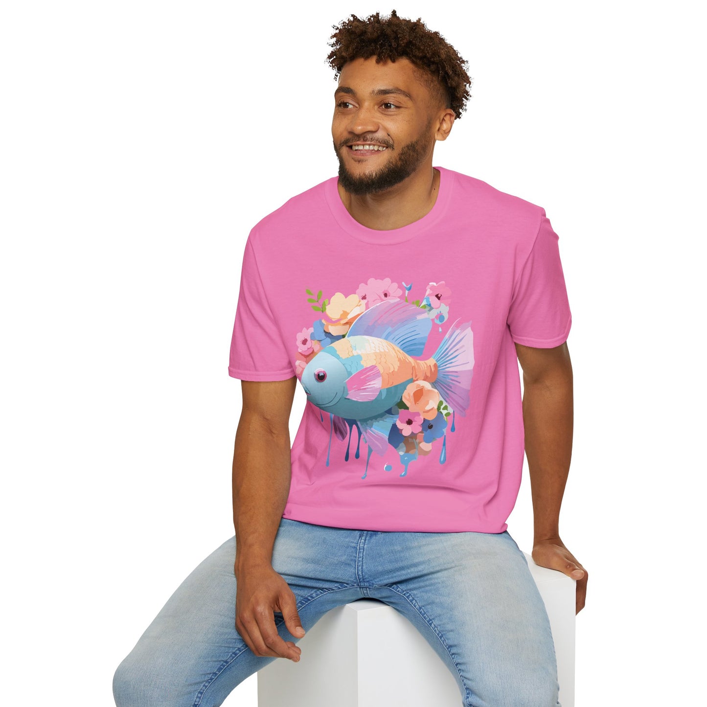 Fish Art Design Shirt, T Shirt with Fish, Graphic Shirt, Tee Shirt with Graphic Design, Shirt with Fish Graphic Art