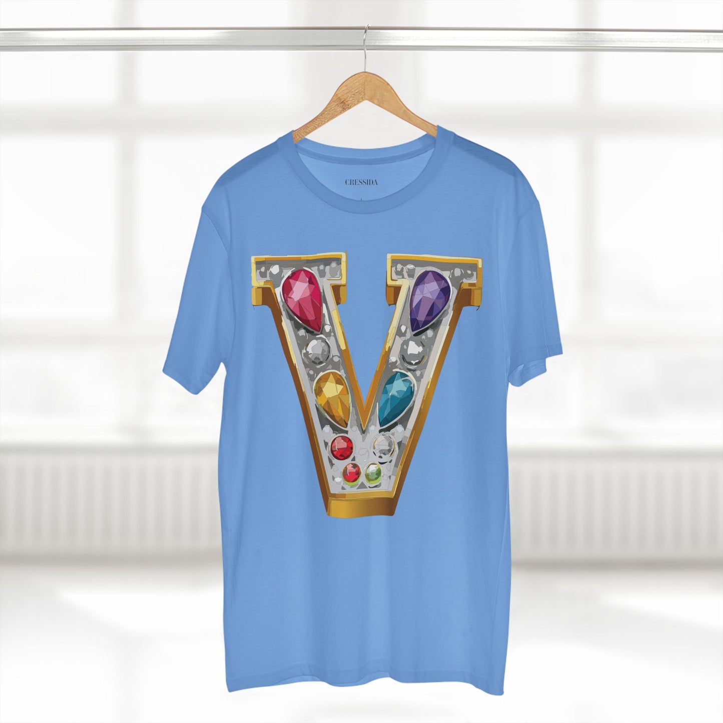 Letter Shirt, Shirt with Letters, Tee Shirt with Gold Letters