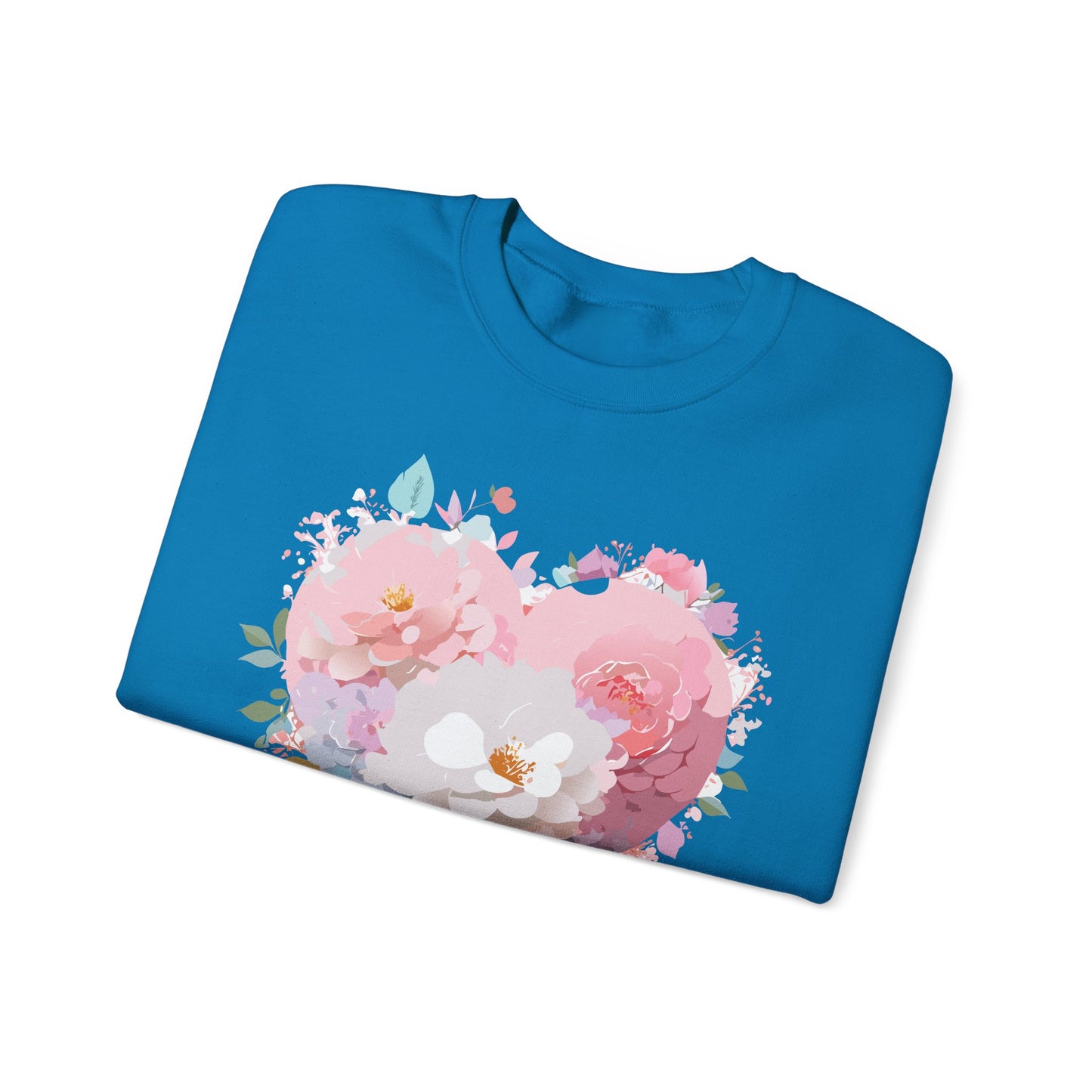 Floral Heart Sweatshirt, Floral Love Sweatshirt, Valentine's Day Sweatshirt, Heart Floral Sweatshirt