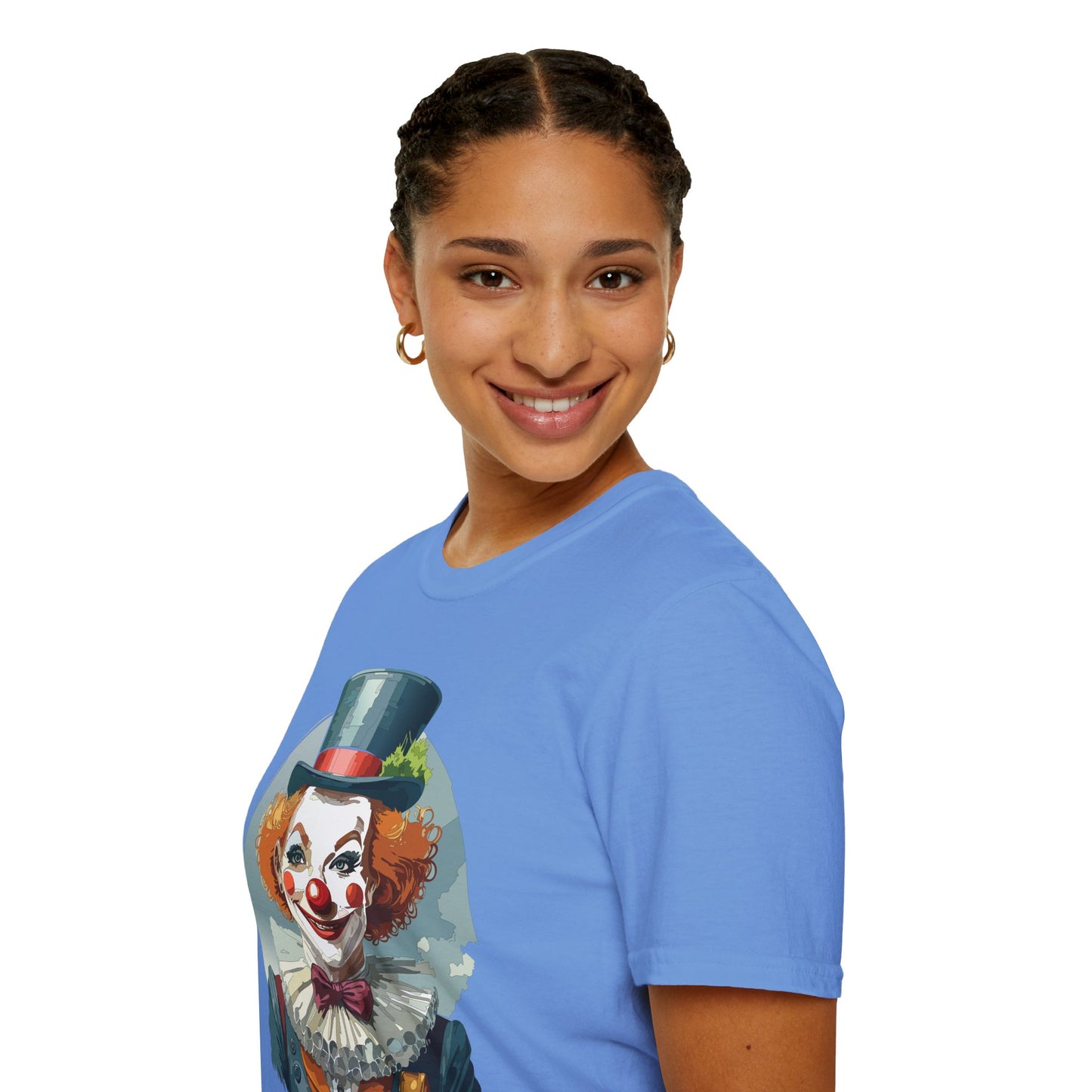 Clown Shirt, T Shirt with Clown, Funny Man Shirt, Tee Shirt with Funny Man, Circus Shirt, Shirt with Circus, Scary Man Shirt, Shirt with Scary Man
