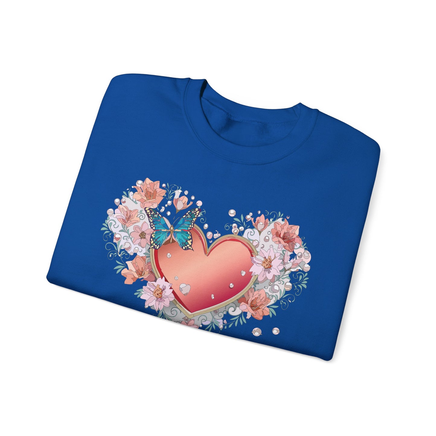 Floral Heart Sweatshirt, Floral Love Sweatshirt, Valentine's Day Sweatshirt, Heart Floral Sweatshirt