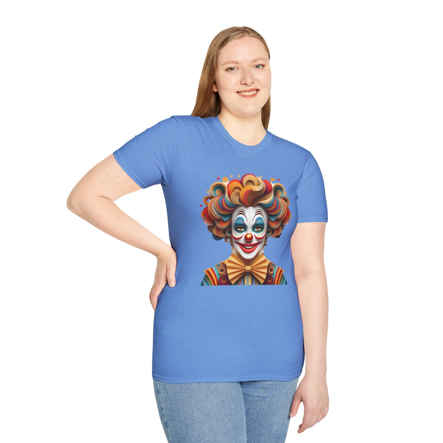 Clown Shirt, T Shirt with Clown, Funny Man Shirt, Tee Shirt with Funny Man, Circus Shirt, Shirt with Circus, Scary Man Shirt, Shirt with Scary Man