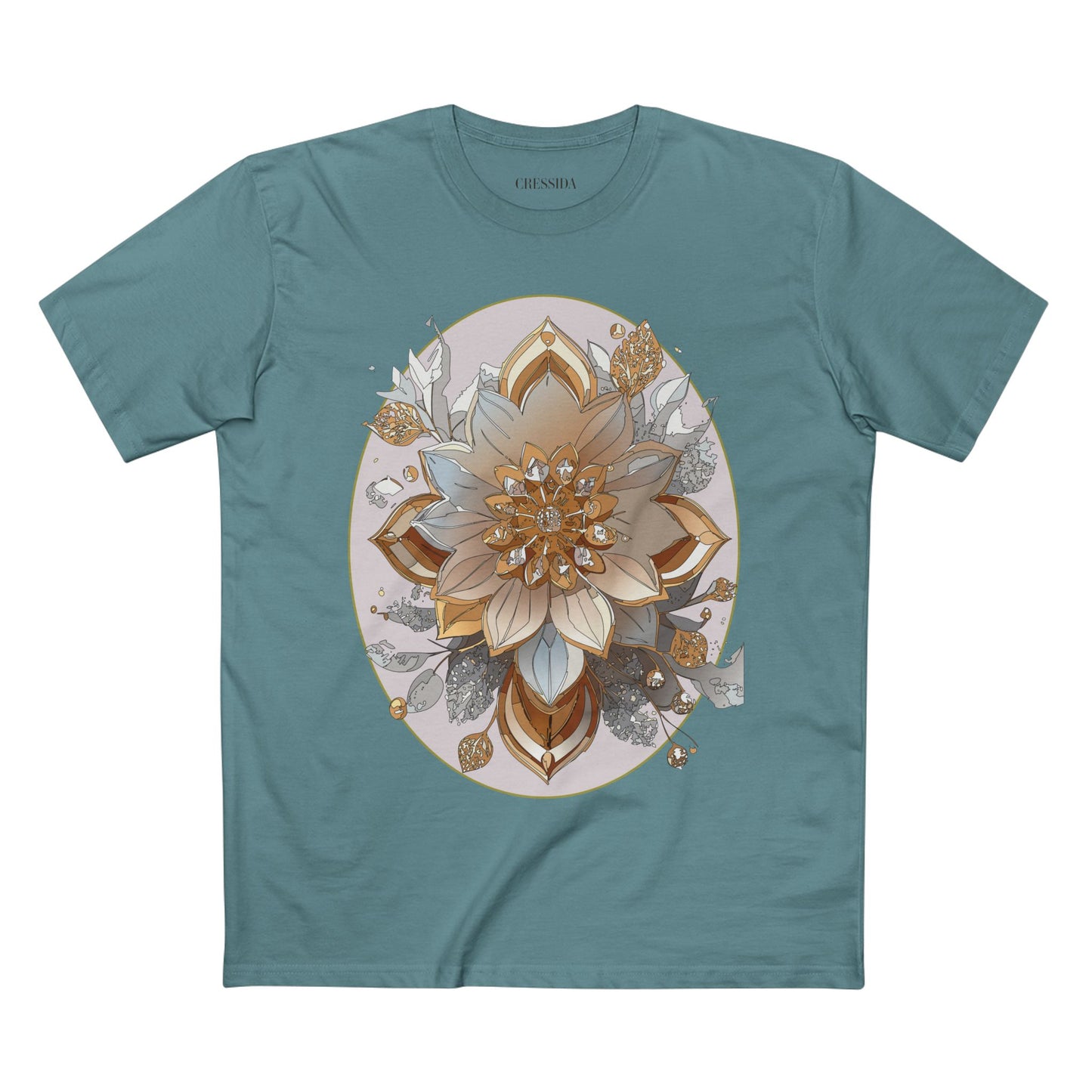 Floral Shirt, Shirt with Flower, Tee Shirt with Antique Flower