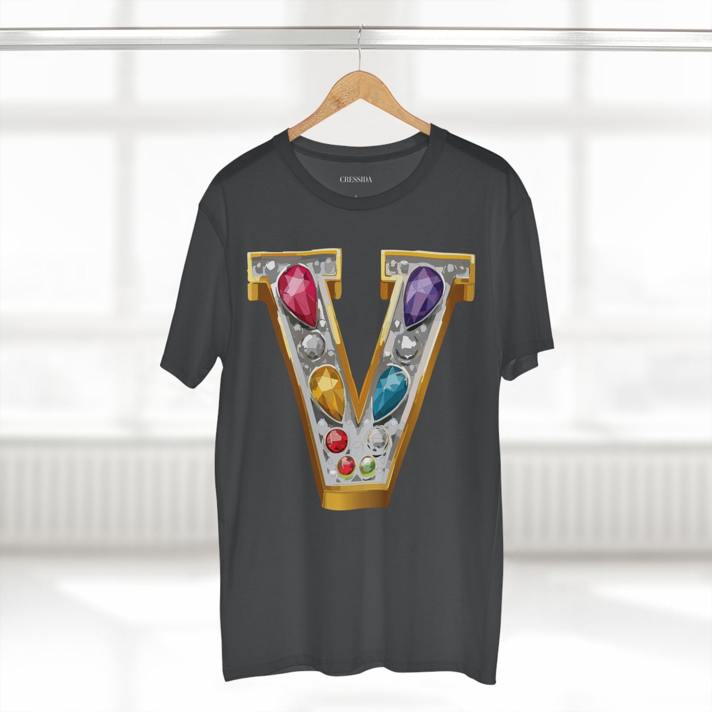 Letter Shirt, Shirt with Letters, Tee Shirt with Gold Letters
