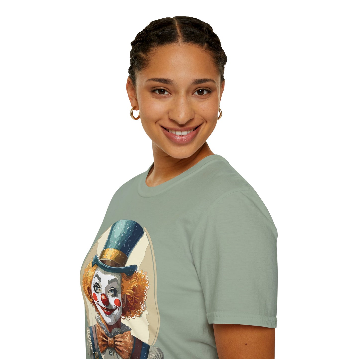 Clown Shirt, T Shirt with Clown, Funny Man Shirt, Tee Shirt with Funny Man, Circus Shirt, Shirt with Circus, Scary Man Shirt, Shirt with Scary Man