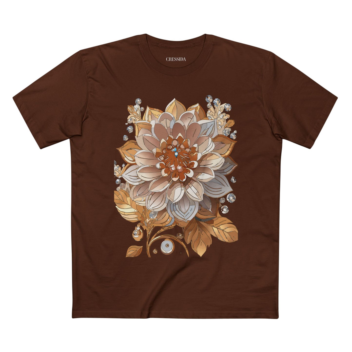 Floral Shirt, Shirt with Flower, Tee Shirt with Antique Flower