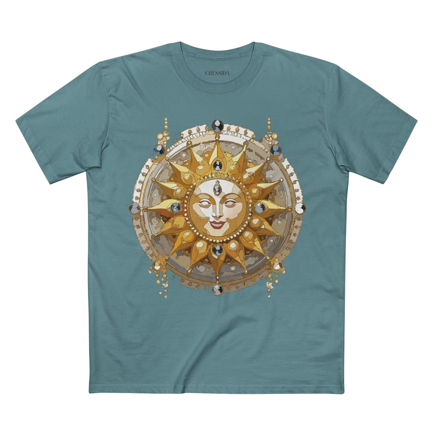 Sun Shirt, Shirt with Sun, Tee Shirt with Gold Sun
