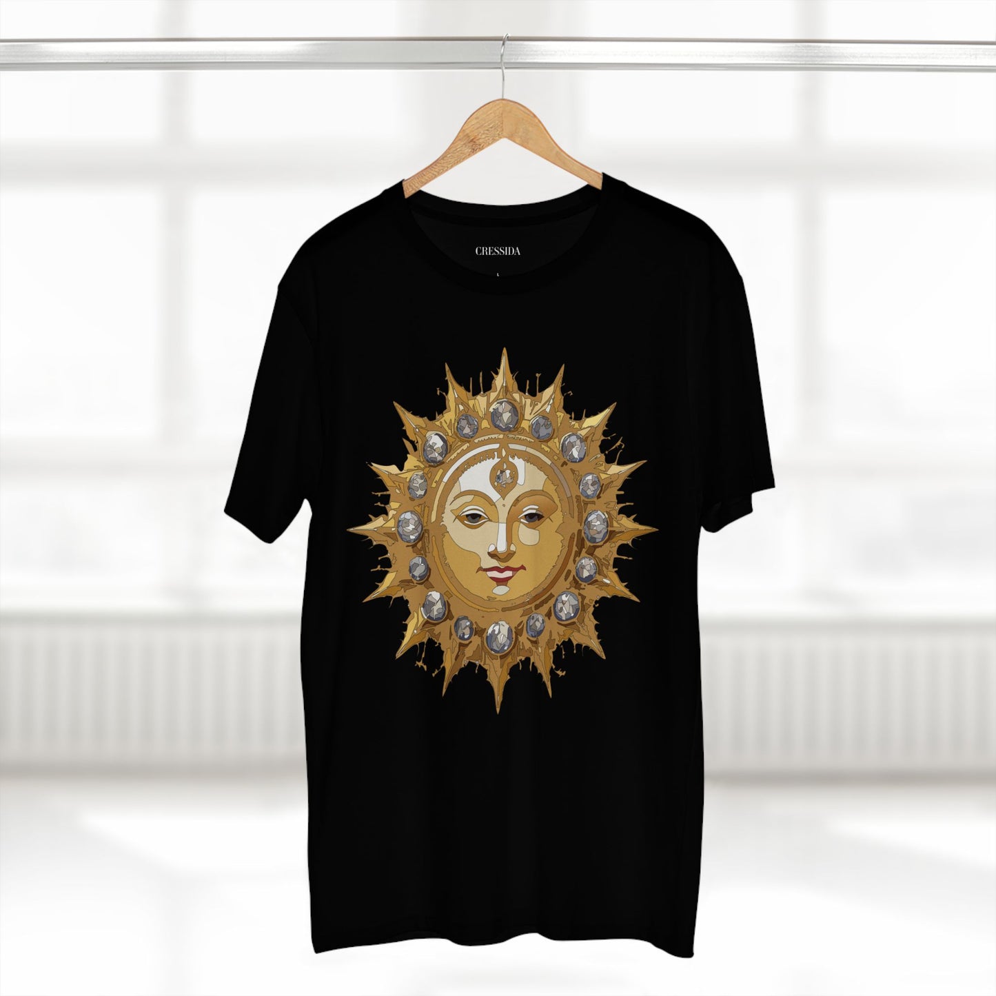 Sun Shirt, Shirt with Sun, Tee Shirt with Gold Sun