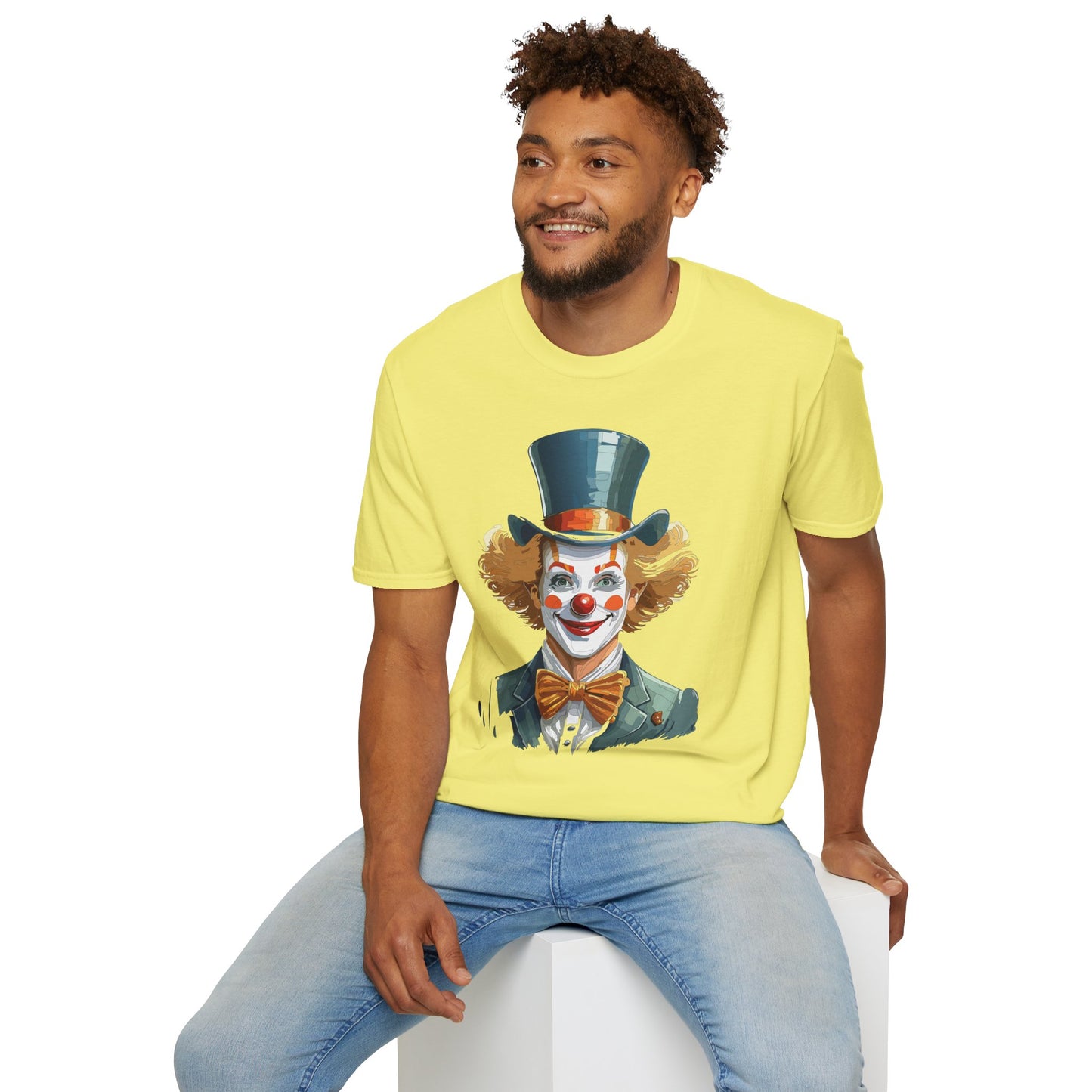 Clown Shirt, T Shirt with Clown, Funny Man Shirt, Tee Shirt with Funny Man, Circus Shirt, Shirt with Circus, Scary Man Shirt, Shirt with Scary Man
