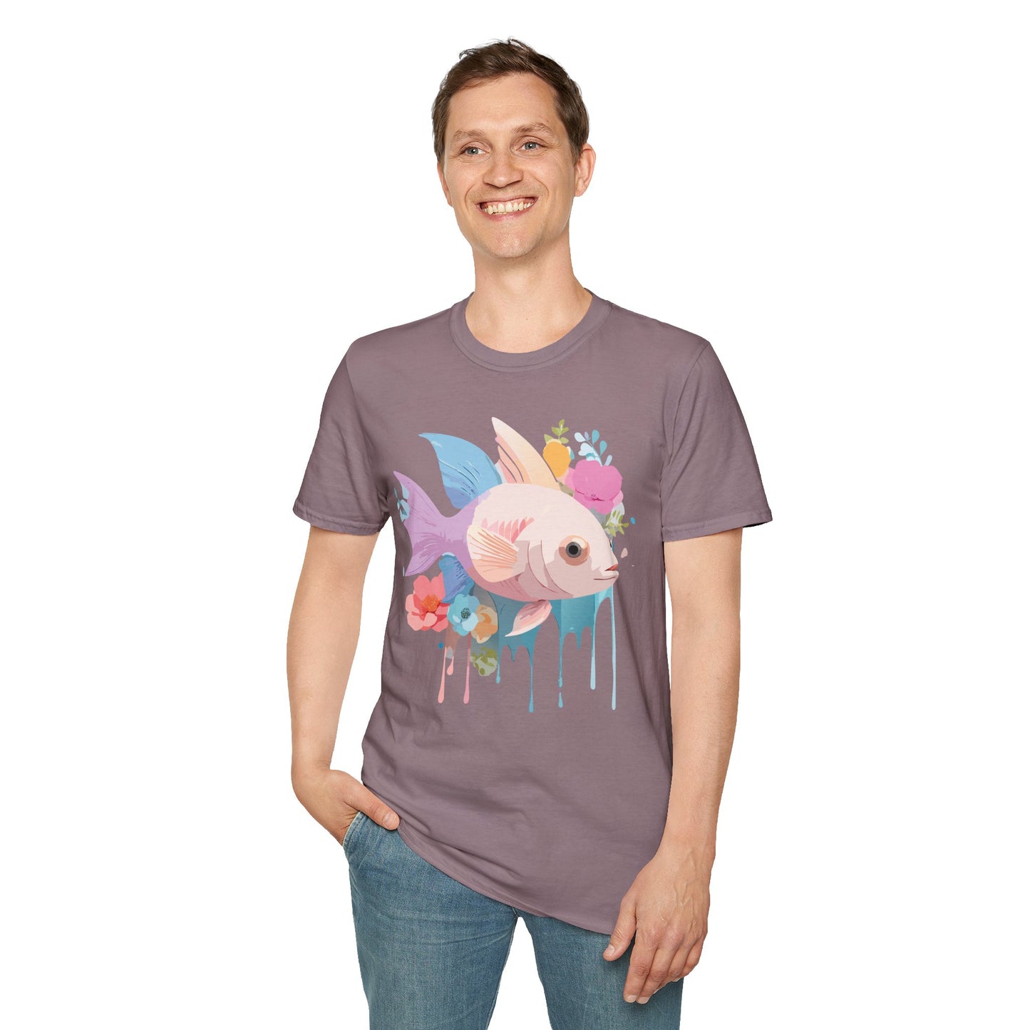 Fish Art Design Shirt, T Shirt with Fish, Graphic Shirt, Tee Shirt with Graphic Design, Shirt with Fish Graphic Art