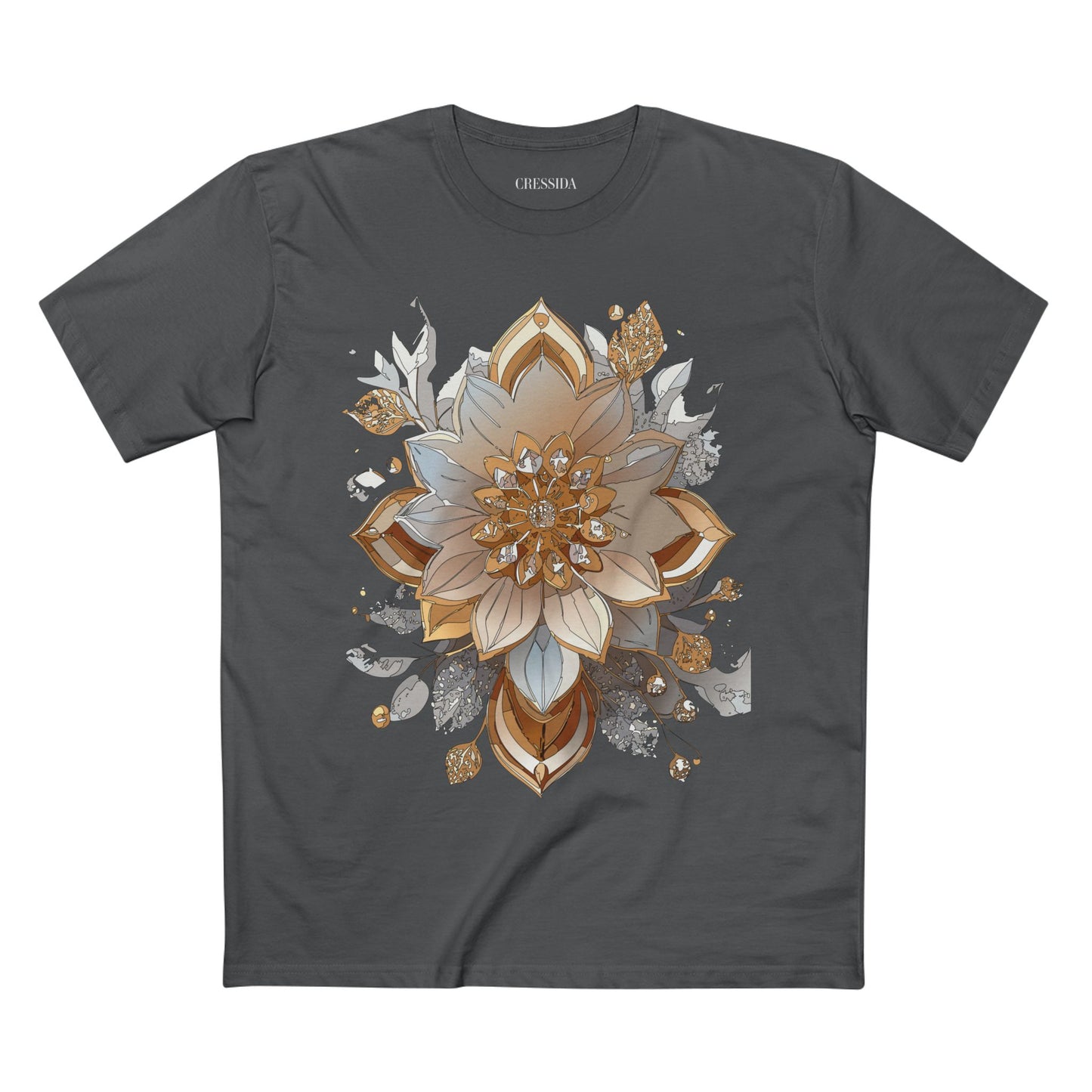 Floral Shirt, Shirt with Flower, Tee Shirt with Antique Flower