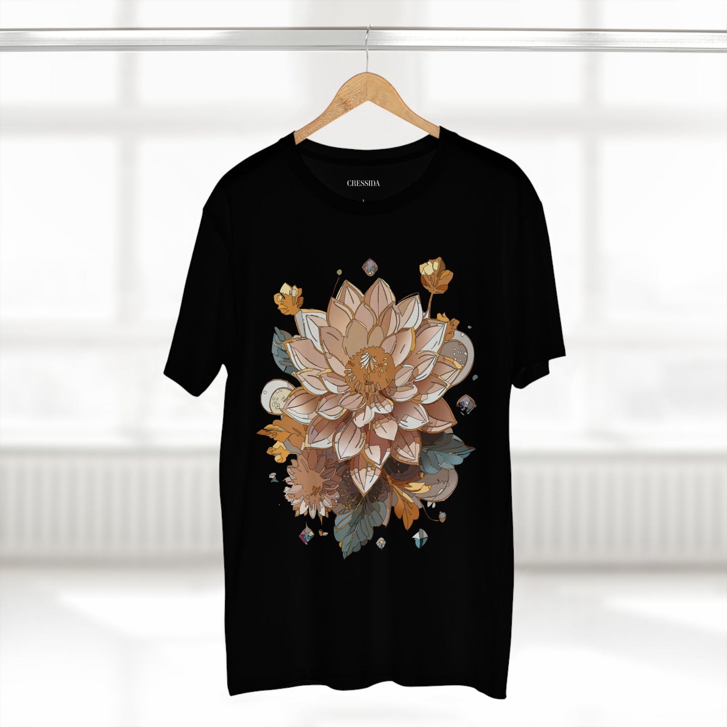 Floral Shirt, Shirt with Flower, Tee Shirt with Antique Flower