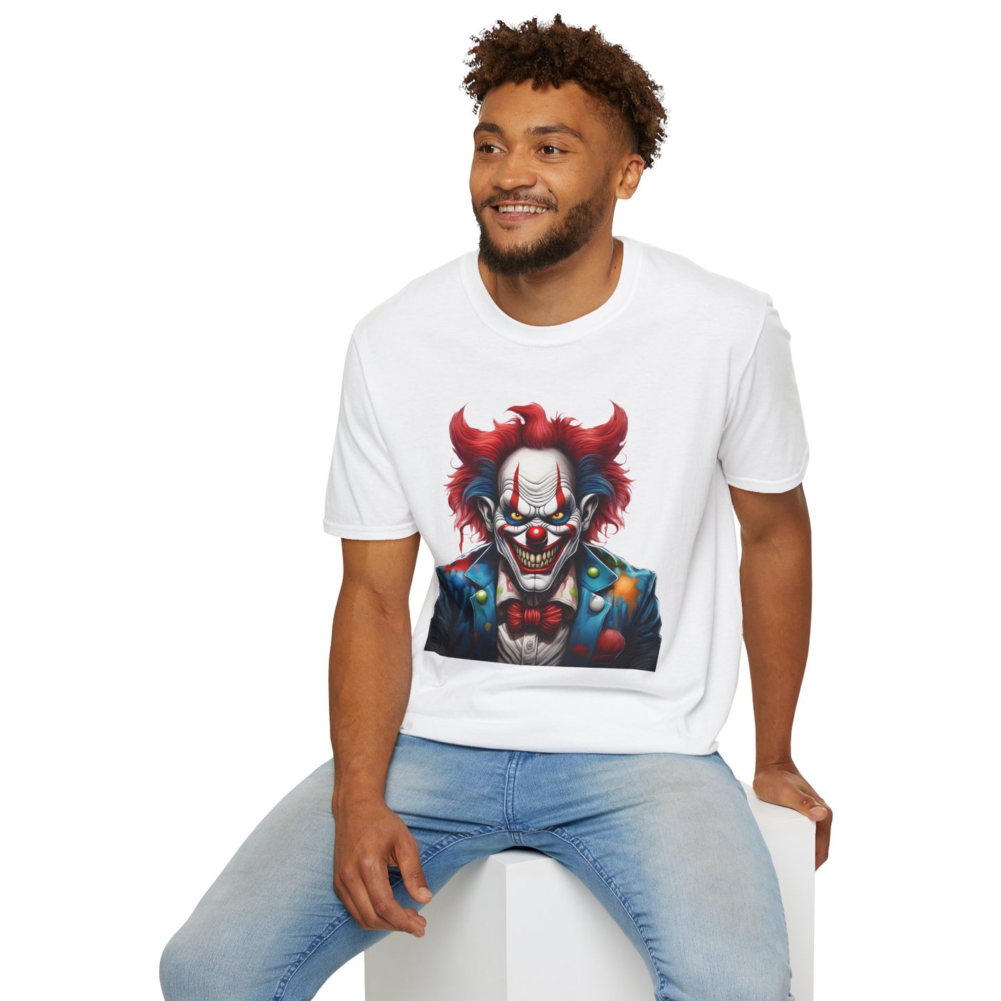 Clown Shirt, T Shirt with Clown, Funny Man Shirt, Tee Shirt with Funny Man, Circus Shirt, Shirt with Circus, Scary Man Shirt, Shirt with Scary Man