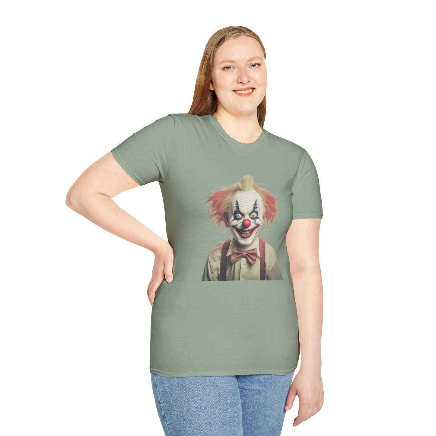 Clown Shirt, T Shirt with Clown, Funny Man Shirt, Tee Shirt with Funny Man, Circus Shirt, Shirt with Circus, Scary Man Shirt, Shirt with Scary Man