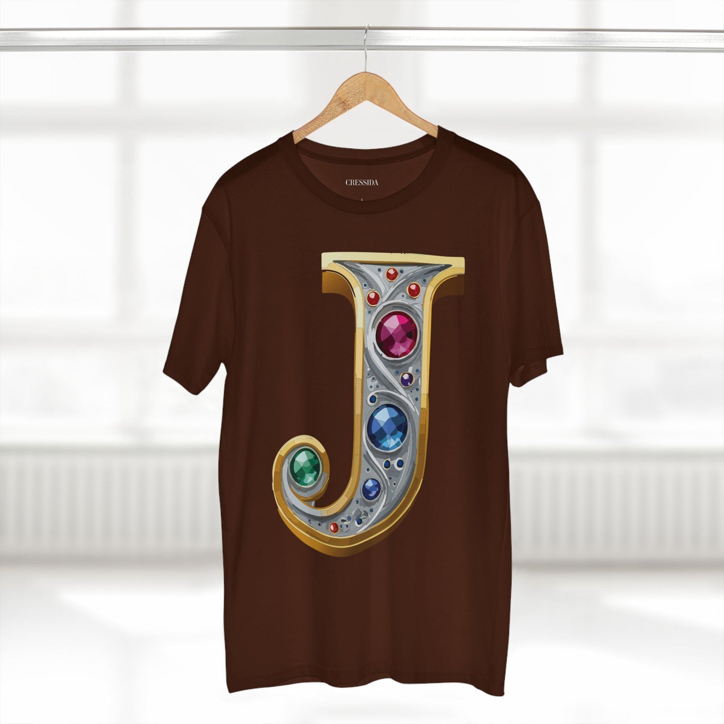 Letter Shirt, Shirt with Letters, Tee Shirt with Gold Letters