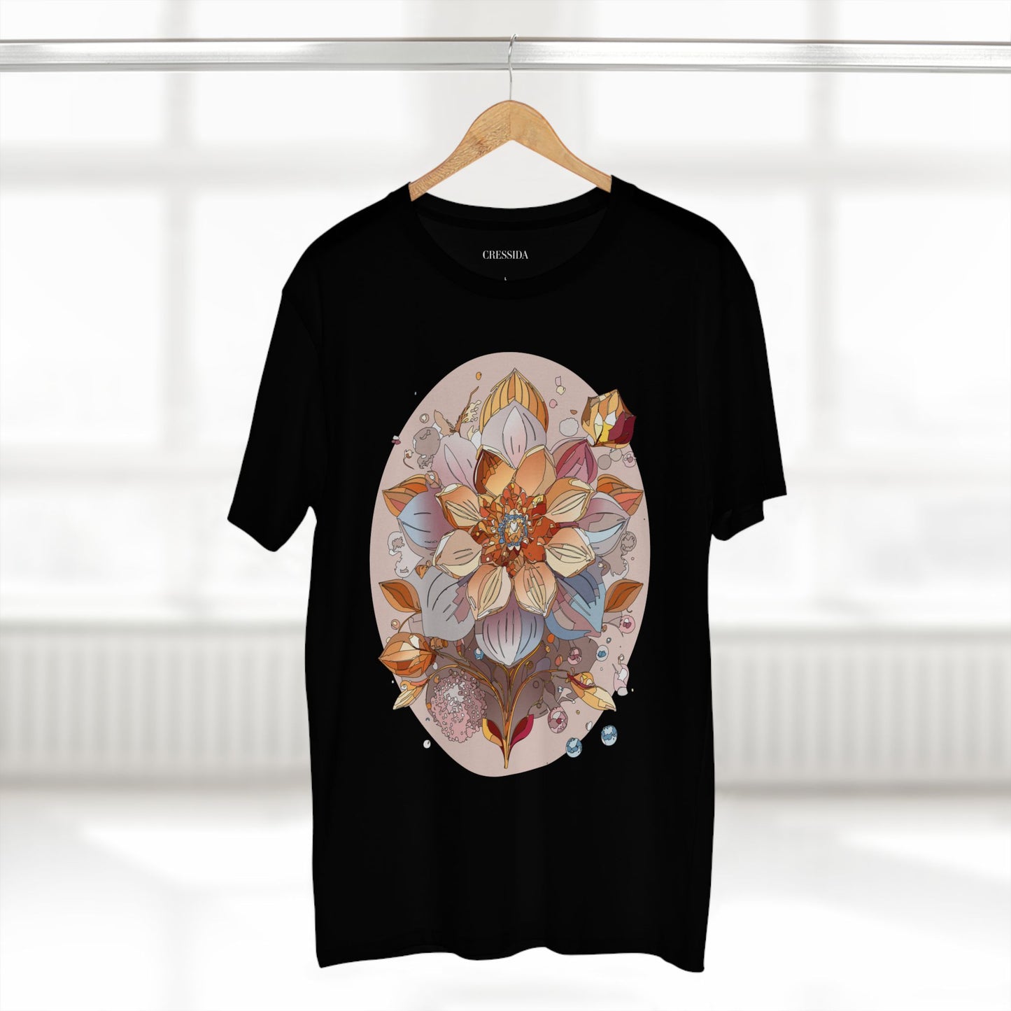 Floral Shirt, Shirt with Flower, Tee Shirt with Antique Flower