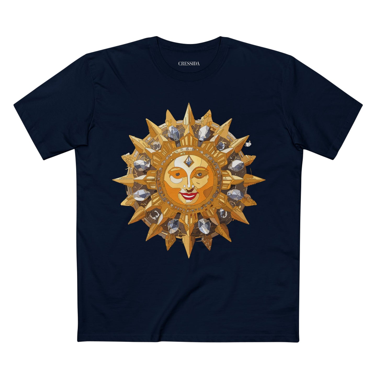 Sun Shirt, Shirt with Sun, Tee Shirt with Gold Sun