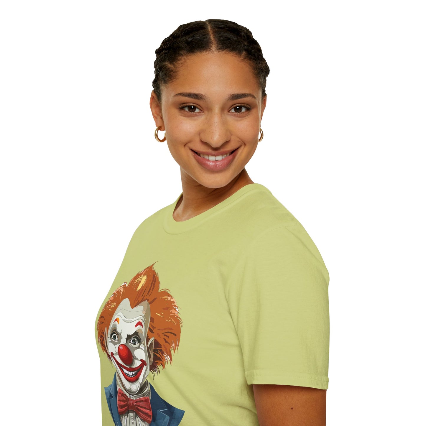 Clown Shirt, T Shirt with Clown, Funny Man Shirt, Tee Shirt with Funny Man, Circus Shirt, Shirt with Circus, Scary Man Shirt, Shirt with Scary Man