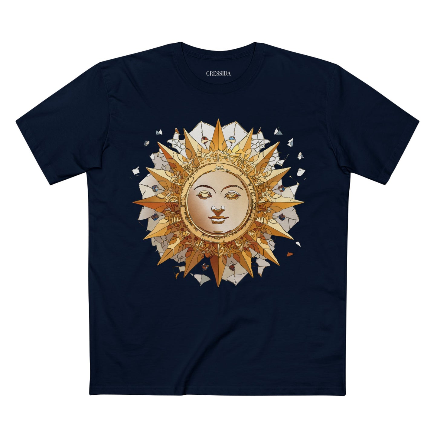 Sun Shirt, Shirt with Sun, Tee Shirt with Gold Sun