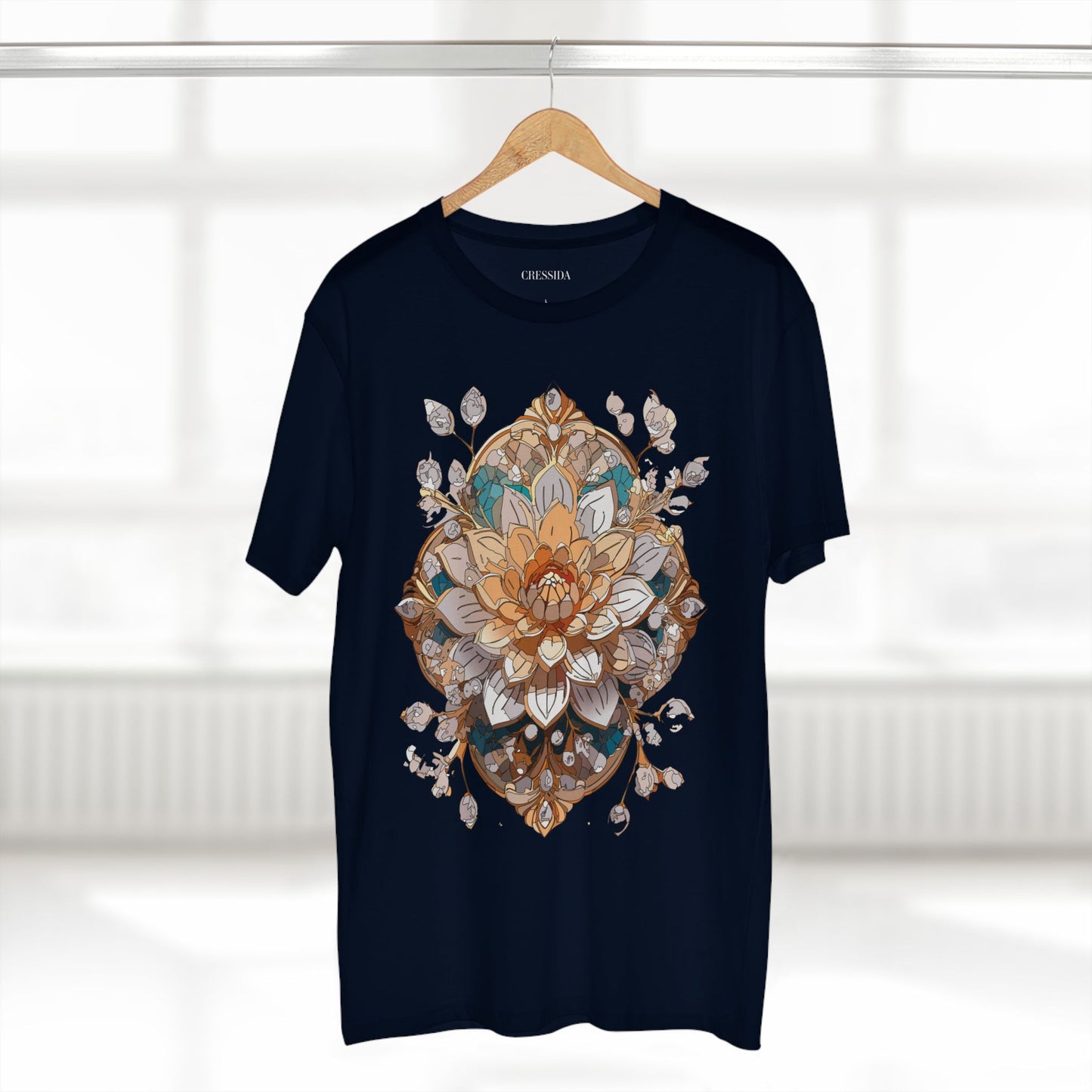 Floral Shirt, Shirt with Flower, Tee Shirt with Antique Flower