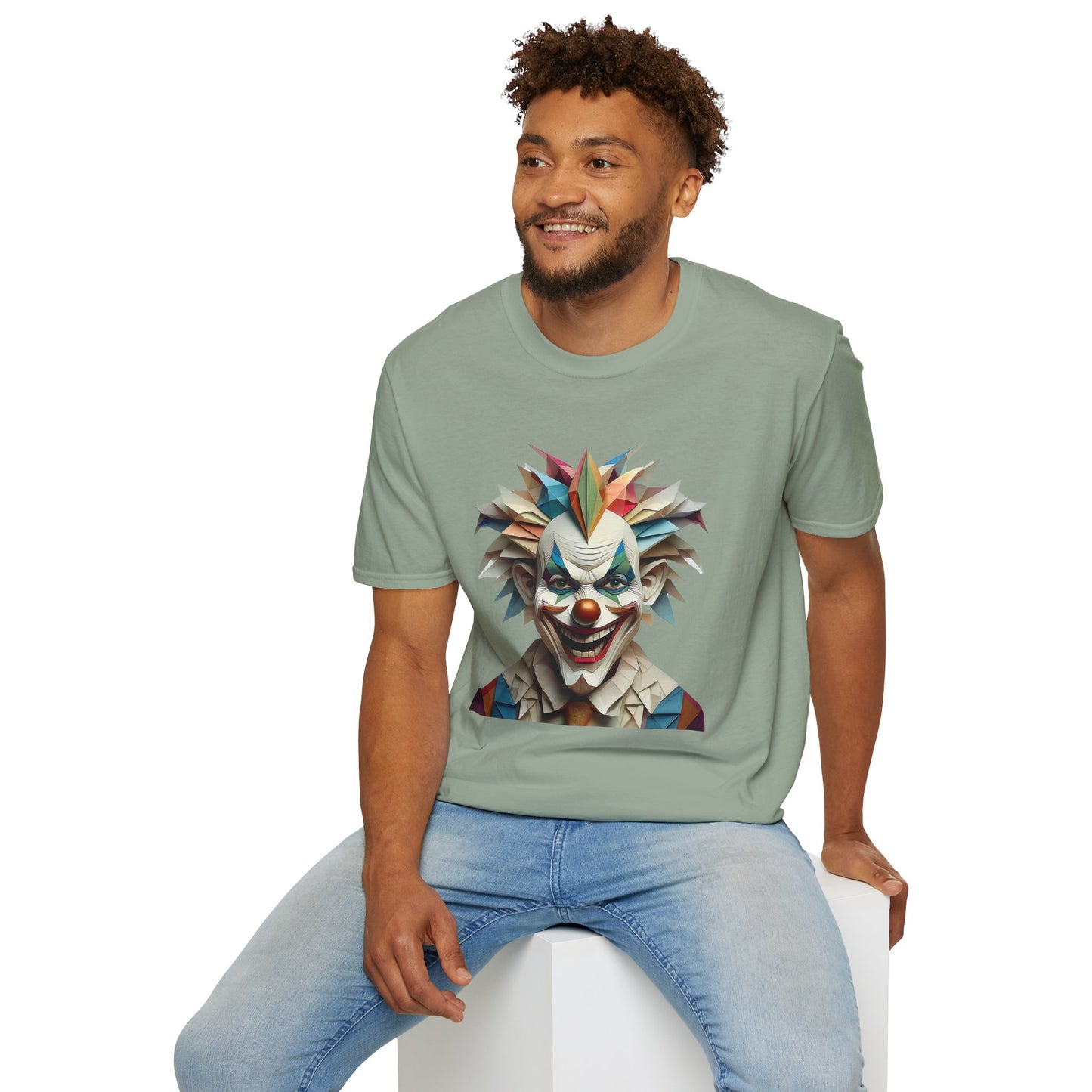 Clown Shirt, T Shirt with Clown, Funny Man Shirt, Tee Shirt with Funny Man, Circus Shirt, Shirt with Circus, Scary Man Shirt, Shirt with Scary Man