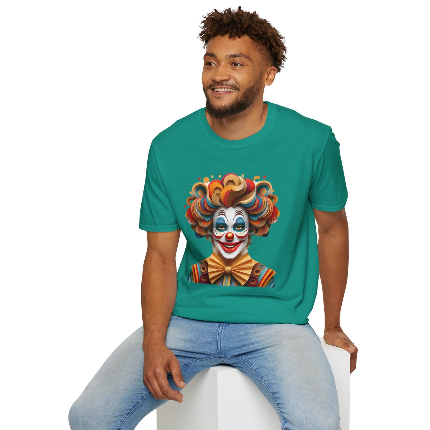 Clown Shirt, T Shirt with Clown, Funny Man Shirt, Tee Shirt with Funny Man, Circus Shirt, Shirt with Circus, Scary Man Shirt, Shirt with Scary Man