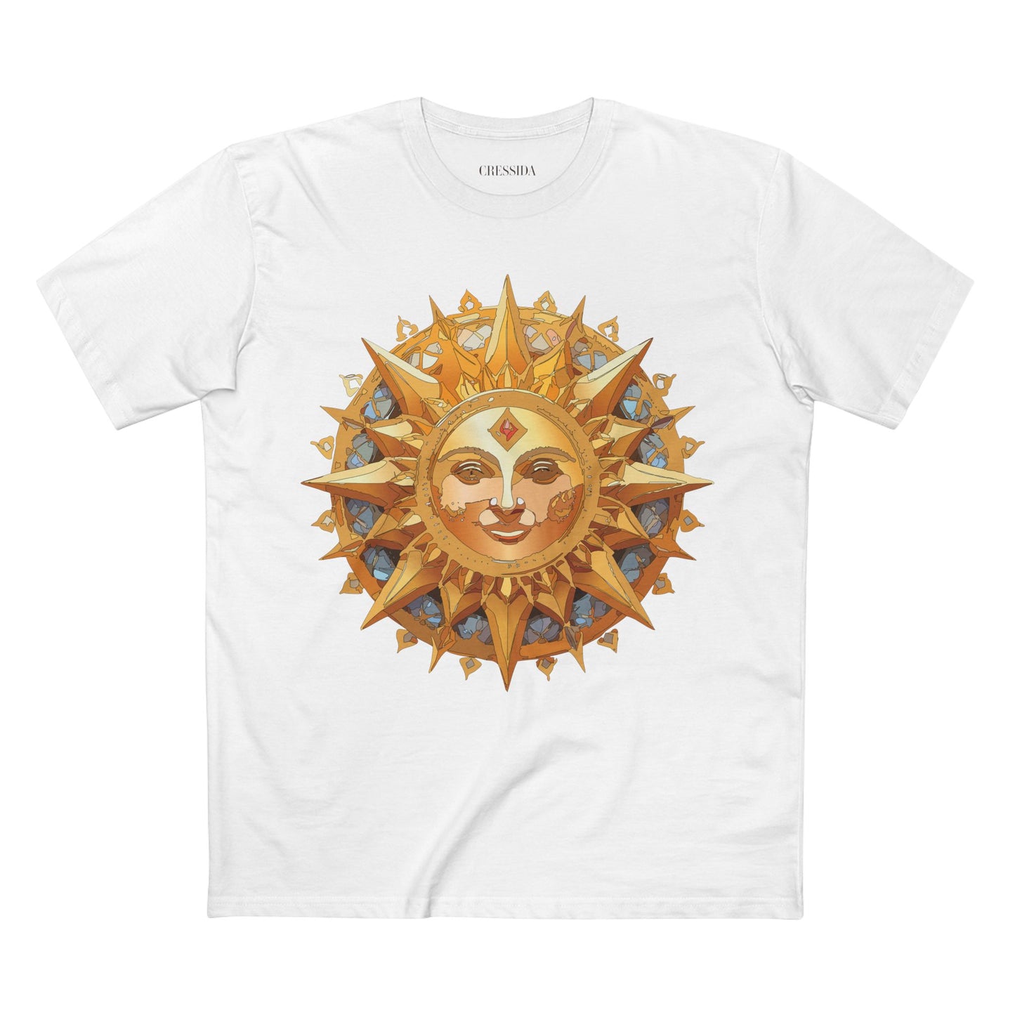 Sun Shirt, Shirt with Sun, Tee Shirt with Gold Sun