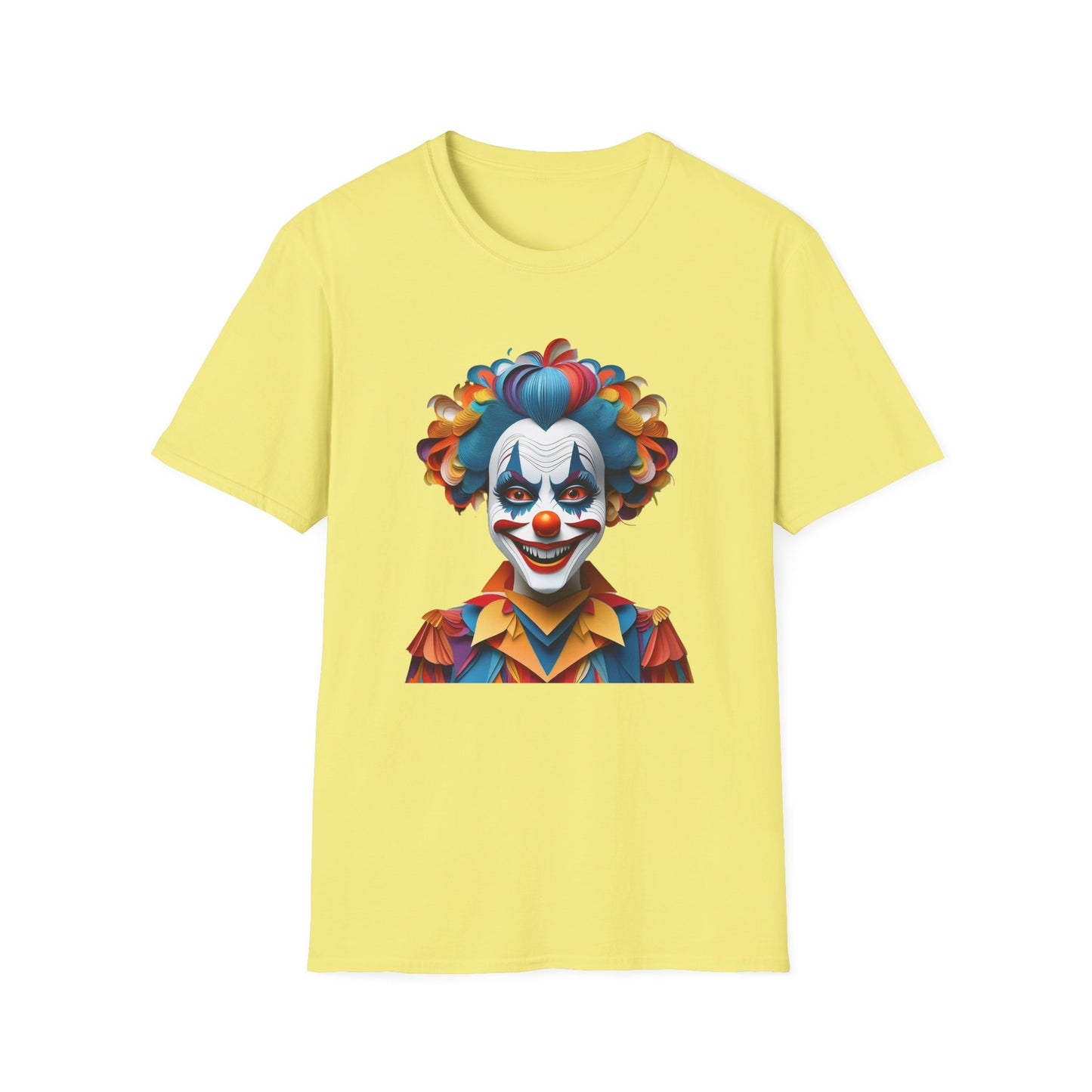 Clown Shirt, T Shirt with Clown, Funny Man Shirt, Tee Shirt with Funny Man, Circus Shirt, Shirt with Circus, Scary Man Shirt, Shirt with Scary Man