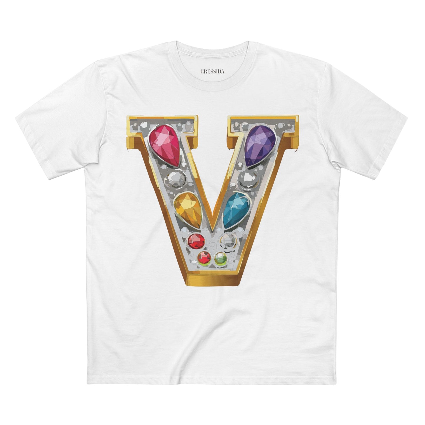 Letter Shirt, Shirt with Letters, Tee Shirt with Gold Letters