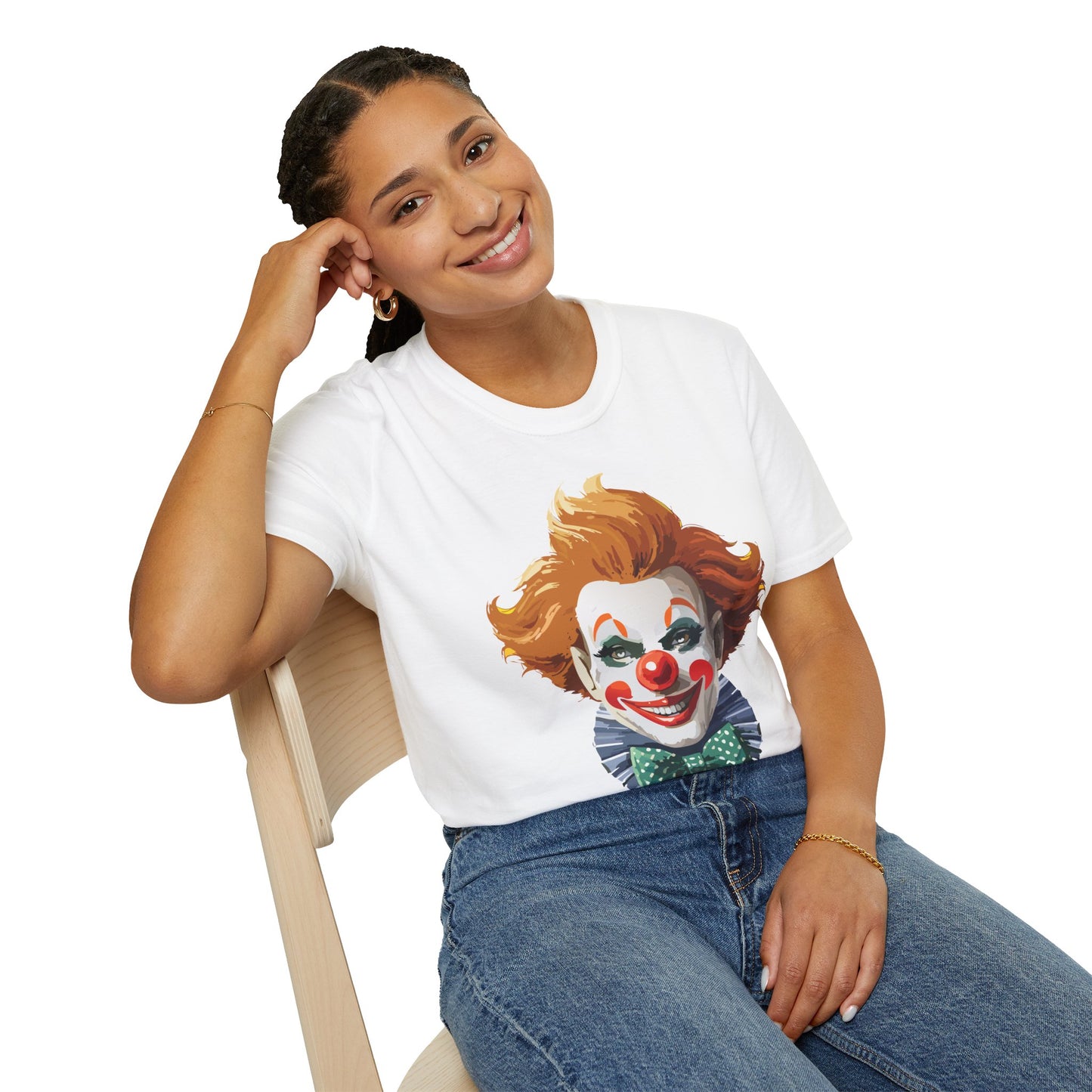 Clown Shirt, T Shirt with Clown, Funny Man Shirt, Tee Shirt with Funny Man, Circus Shirt, Shirt with Circus, Scary Man Shirt, Shirt with Scary Man