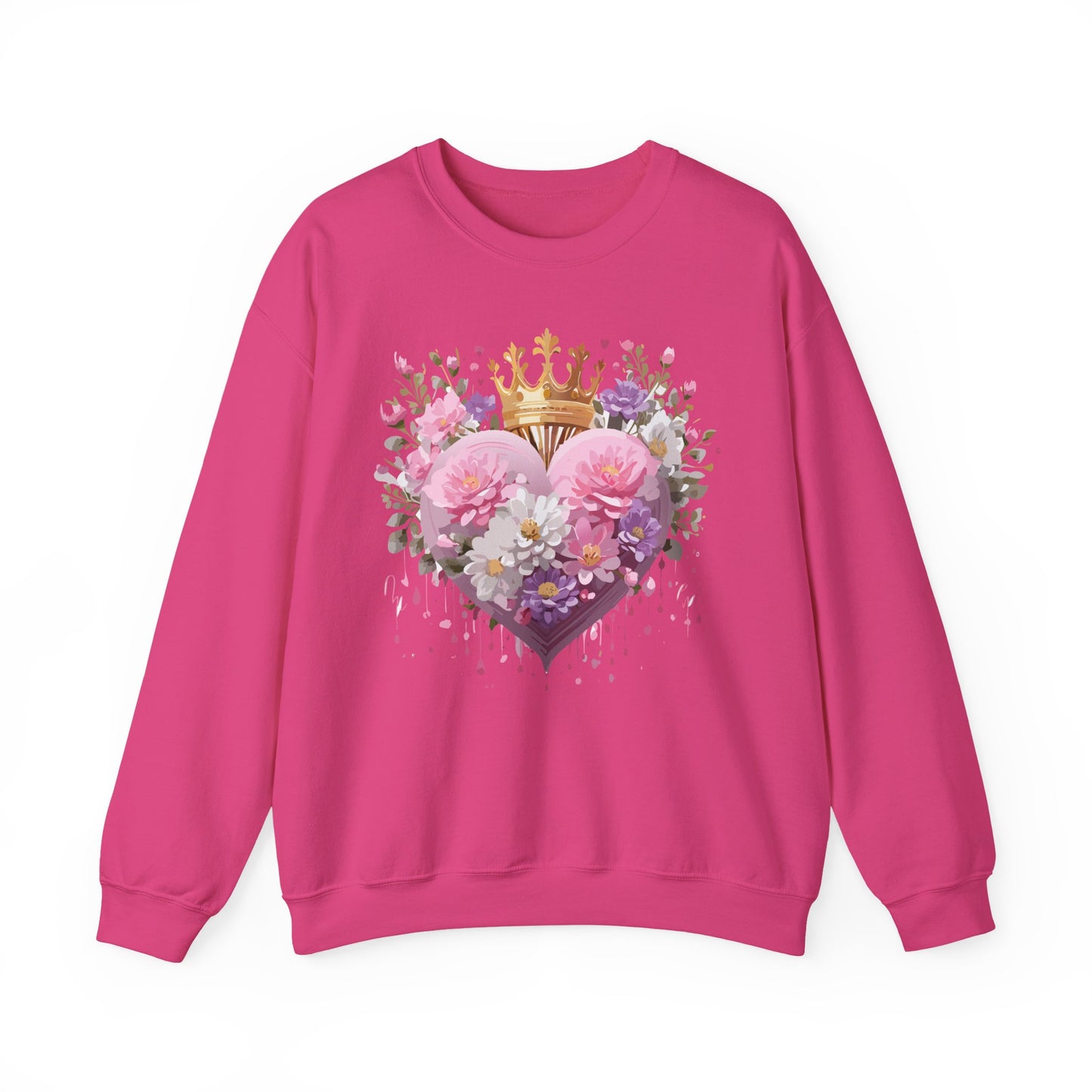 Floral Heart Sweatshirt, Floral Love Sweatshirt, Valentine's Day Sweatshirt, Heart Floral Sweatshirt