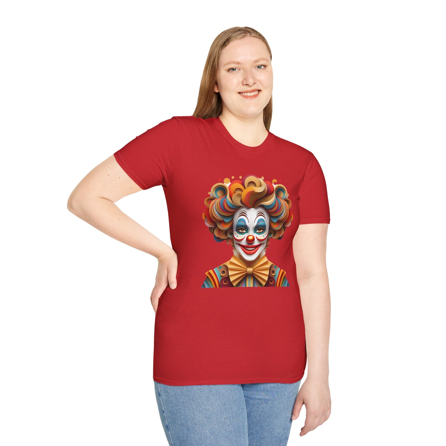 Clown Shirt, T Shirt with Clown, Funny Man Shirt, Tee Shirt with Funny Man, Circus Shirt, Shirt with Circus, Scary Man Shirt, Shirt with Scary Man