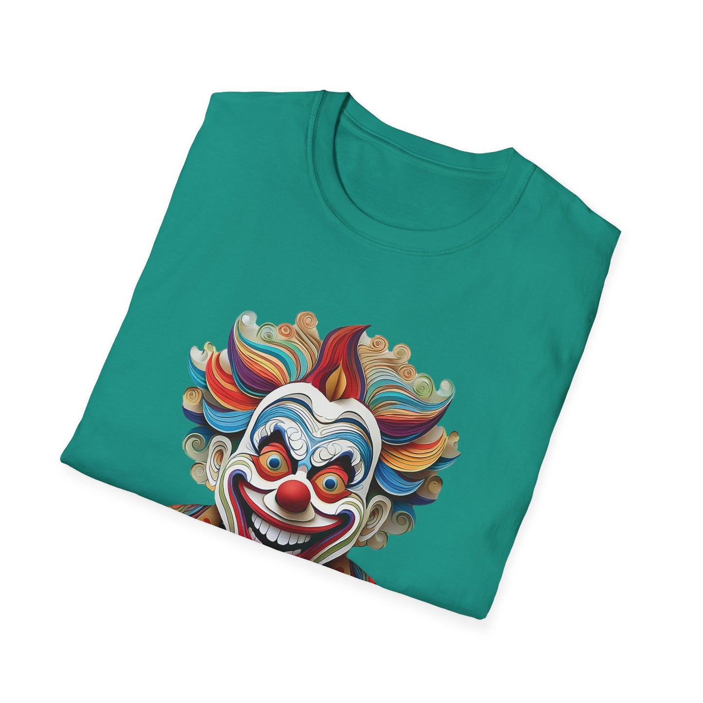Clown Shirt, T Shirt with Clown, Funny Man Shirt, Tee Shirt with Funny Man, Circus Shirt, Shirt with Circus, Scary Man Shirt, Shirt with Scary Man