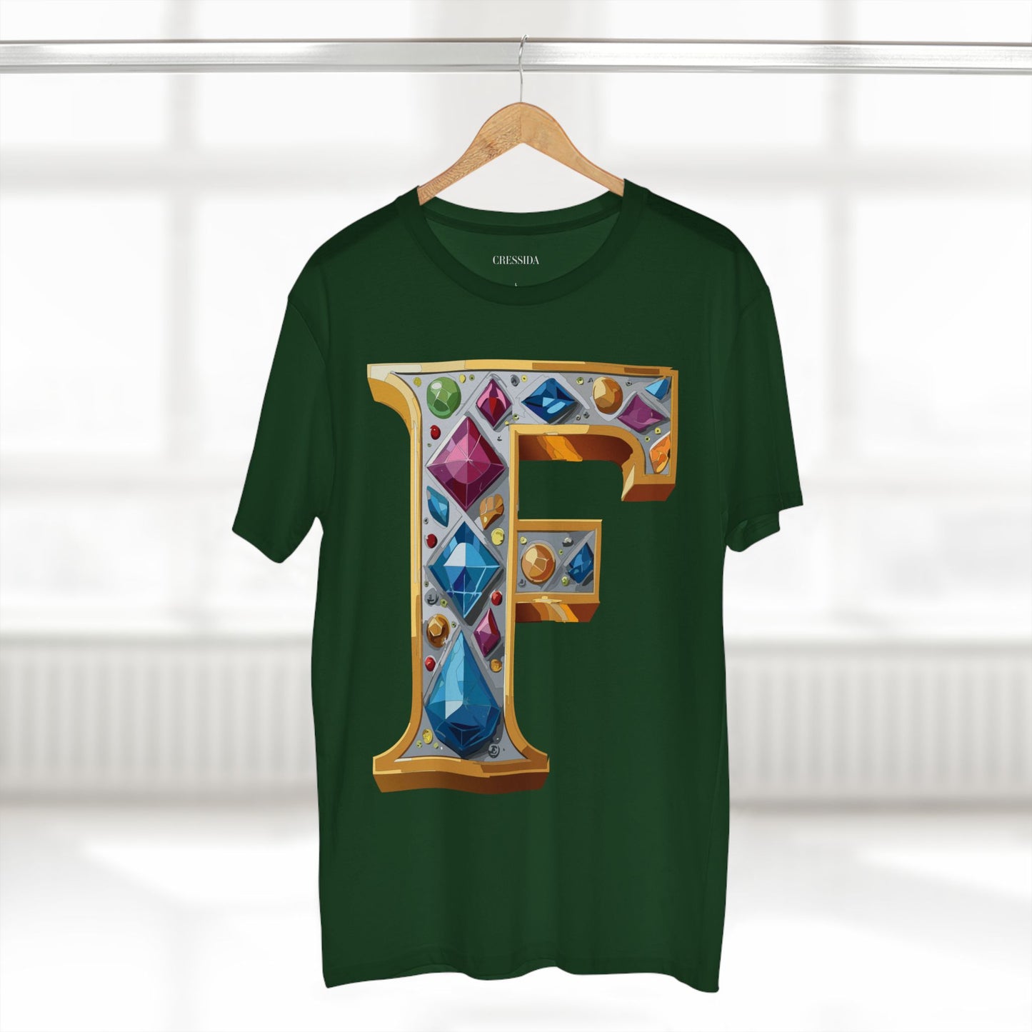 Letter Shirt, Shirt with Letters, Tee Shirt with Gold Letters