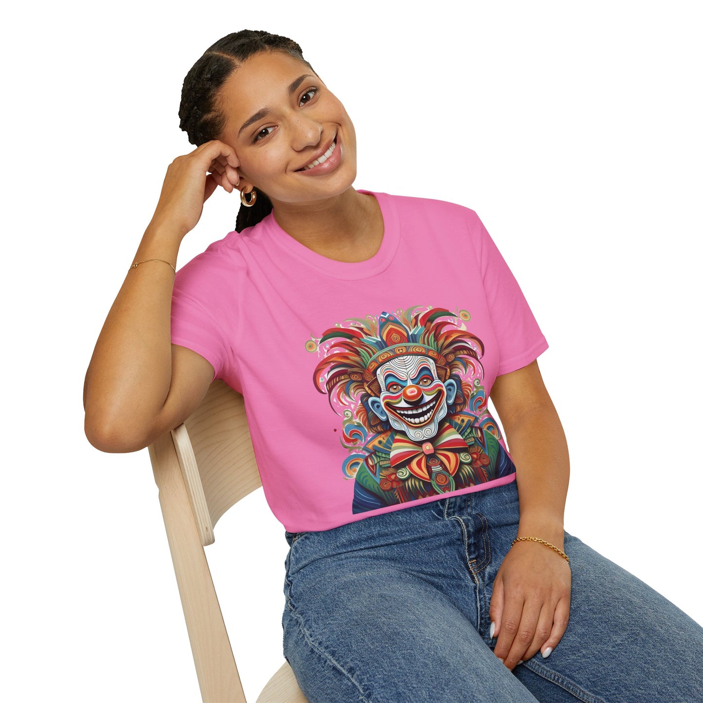 Clown Shirt, T Shirt with Clown, Funny Man Shirt, Tee Shirt with Funny Man, Circus Shirt, Shirt with Circus, Scary Man Shirt, Shirt with Scary Man