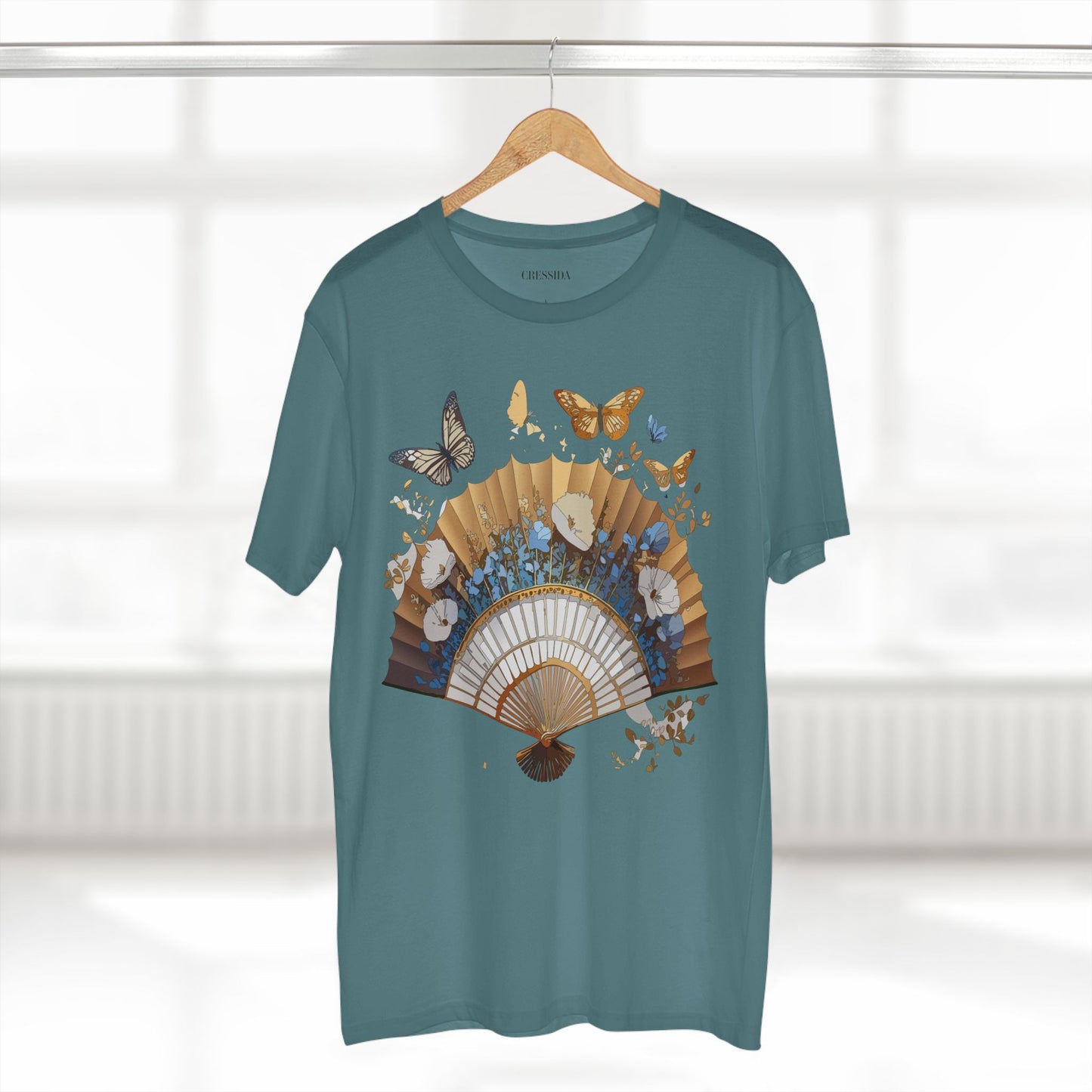 Fan shirt, Shirt with Fan, Tee Shirt with Antique Fan