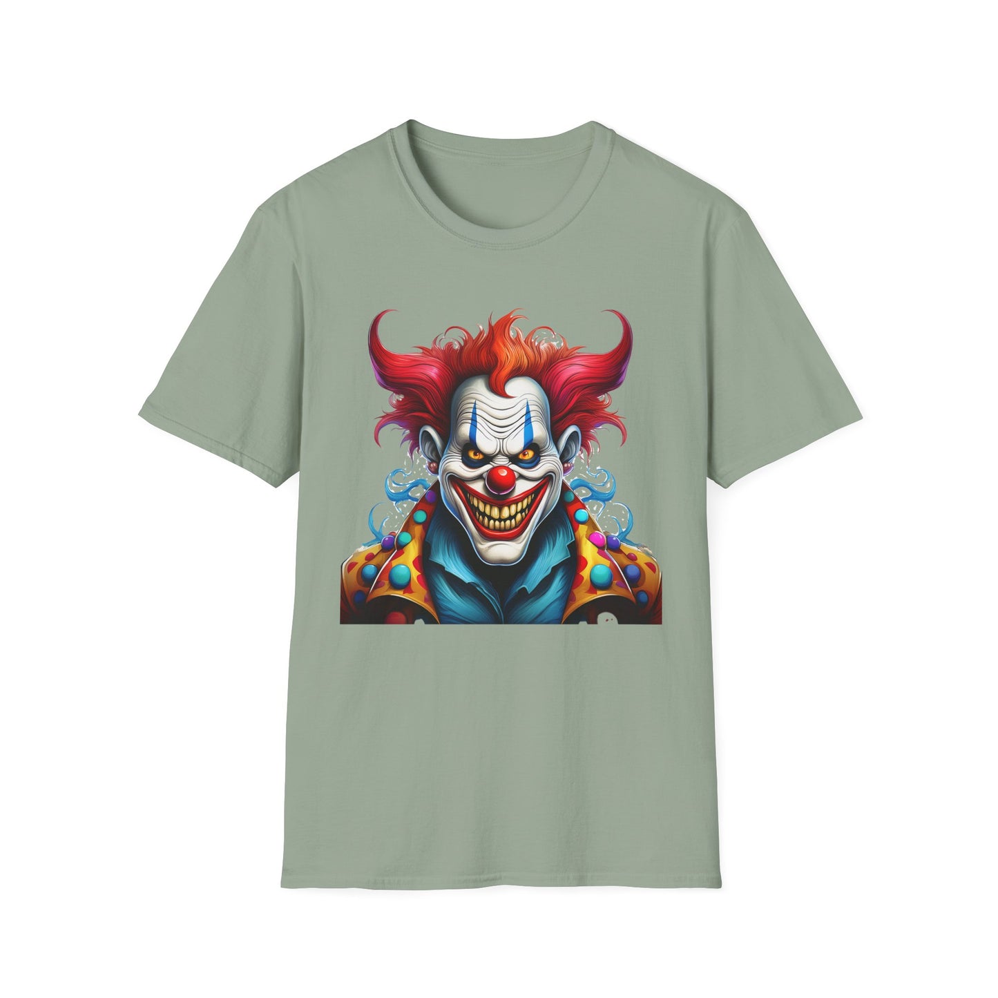 Clown Shirt, T Shirt with Clown, Funny Man Shirt, Tee Shirt with Funny Man, Circus Shirt, Shirt with Circus, Scary Man Shirt, Shirt with Scary Man