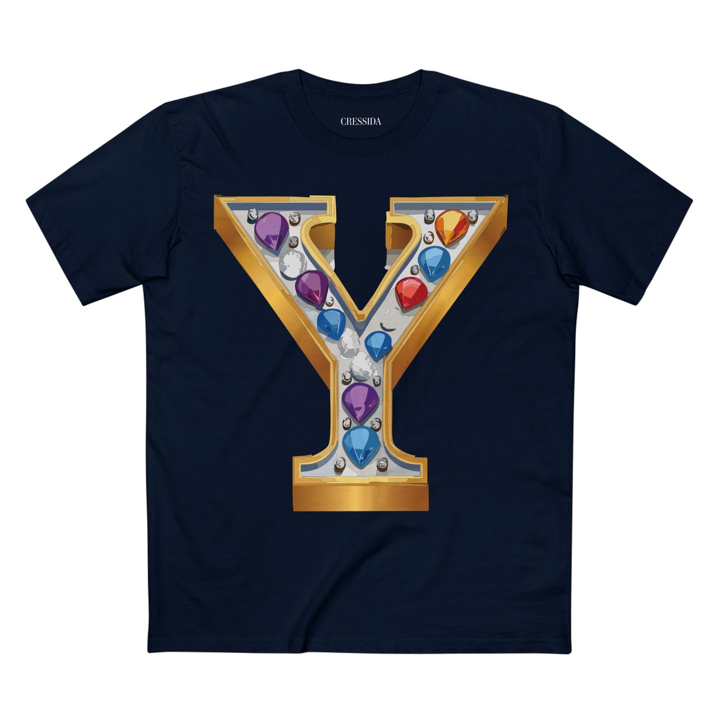 Letter Shirt, Shirt with Letters, Tee Shirt with Gold Letters