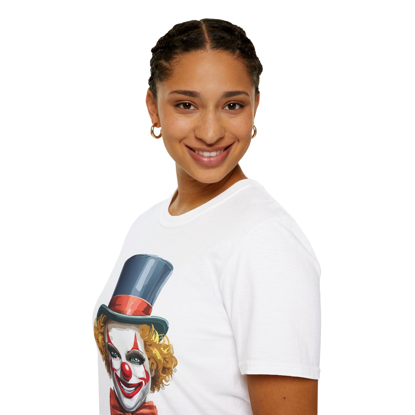 Clown Shirt, T Shirt with Clown, Funny Man Shirt, Tee Shirt with Funny Man, Circus Shirt, Shirt with Circus, Scary Man Shirt, Shirt with Scary Man