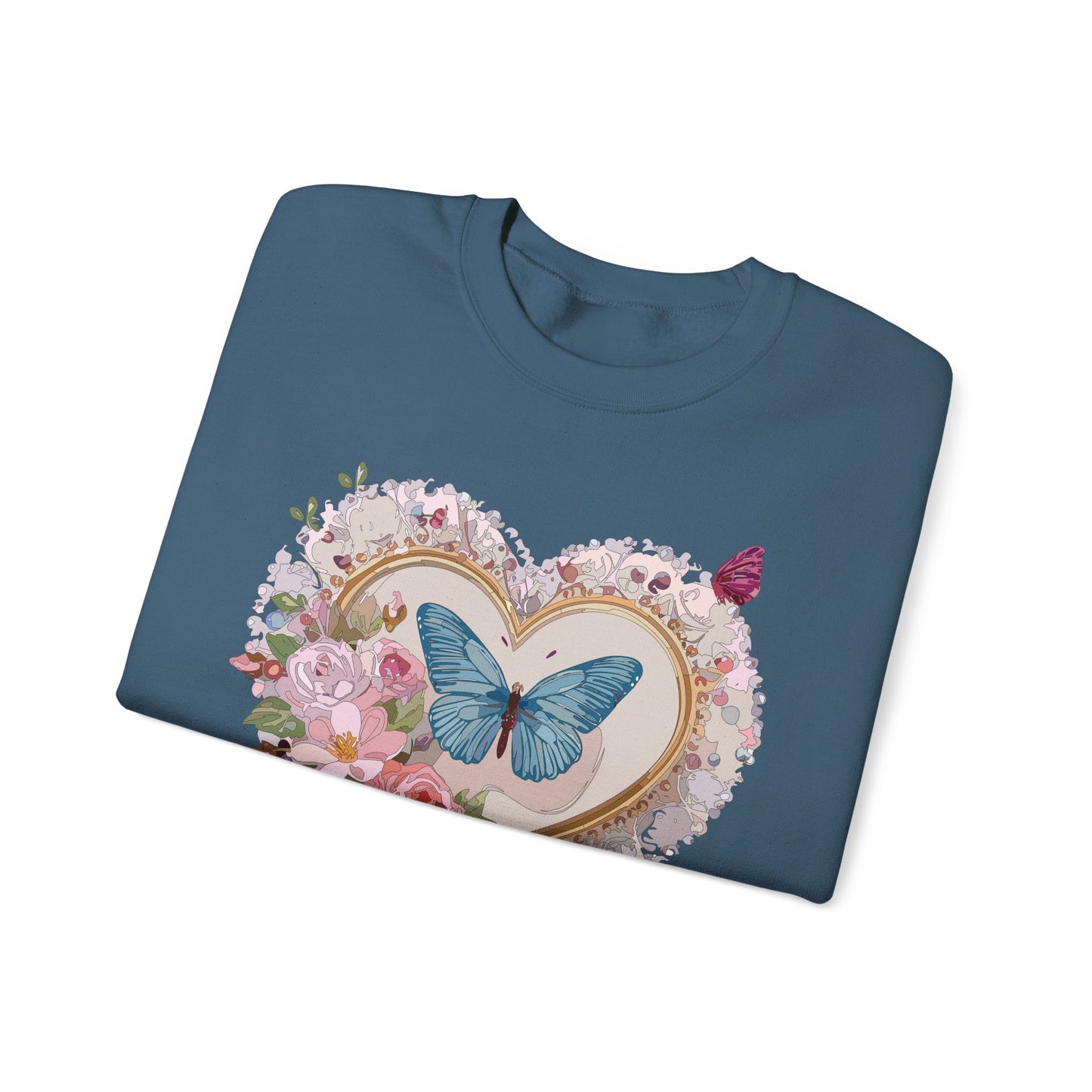 Floral Heart Sweatshirt, Floral Love Sweatshirt, Valentine's Day Sweatshirt, Heart Floral Sweatshirt