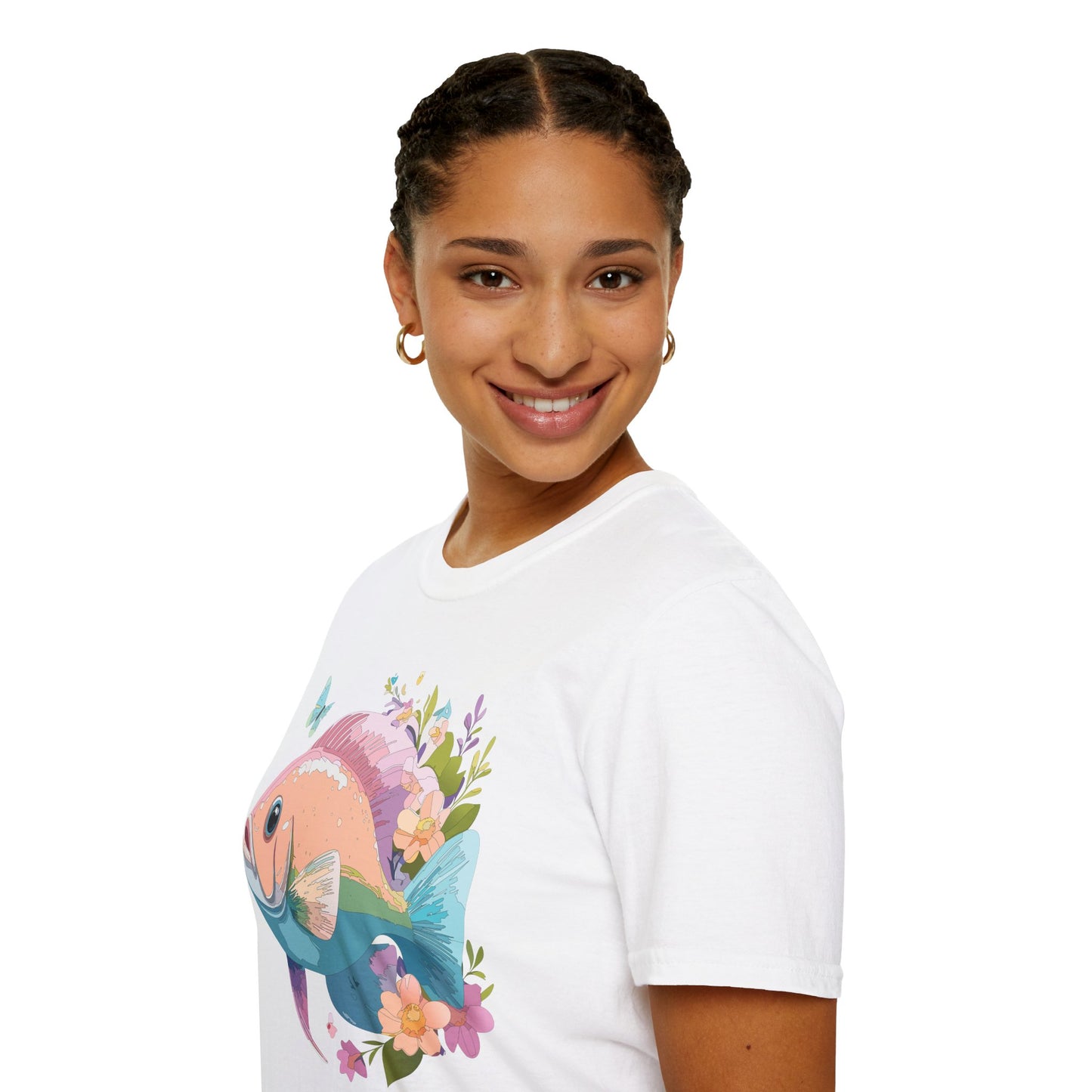Fish Art Design Shirt, T Shirt with Fish, Graphic Shirt, Tee Shirt with Graphic Design, Shirt with Fish Graphic Art