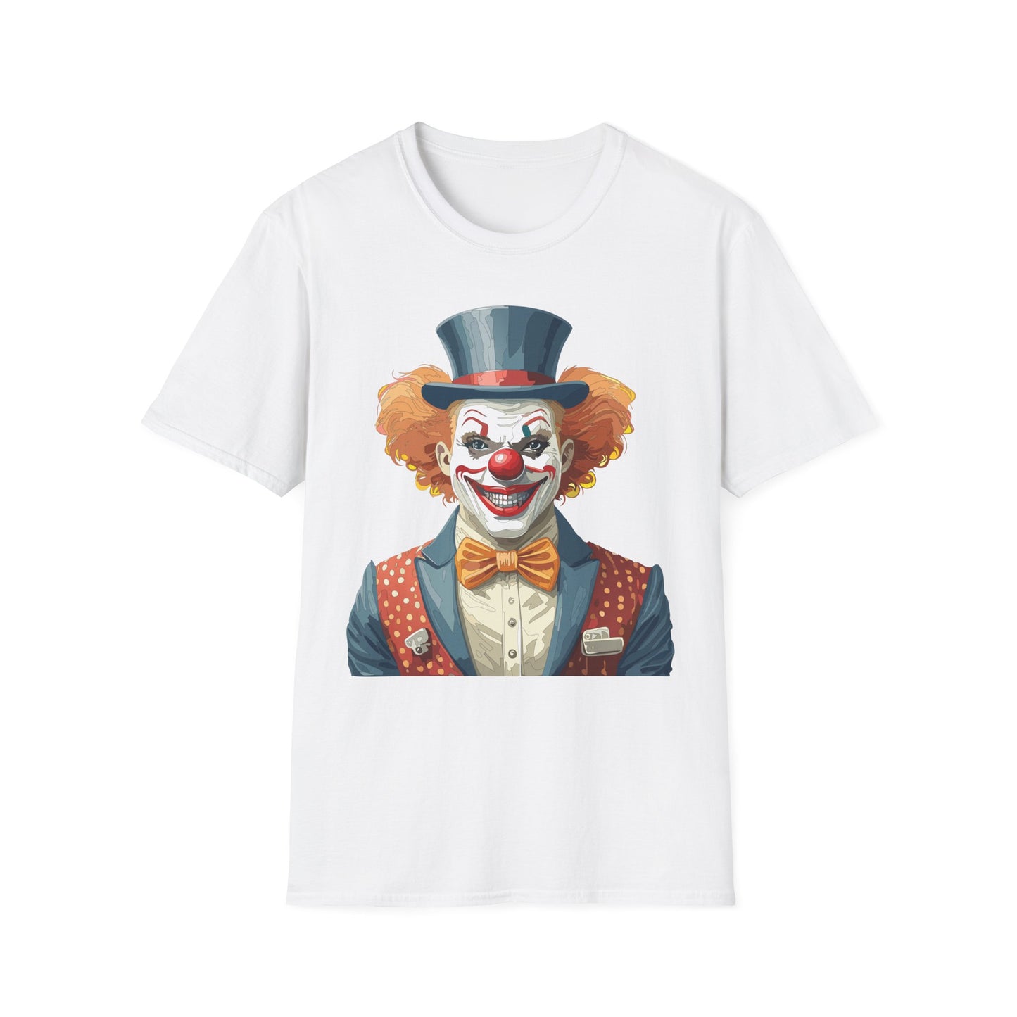 Clown Shirt, T Shirt with Clown, Funny Man Shirt, Tee Shirt with Funny Man, Circus Shirt, Shirt with Circus, Scary Man Shirt, Shirt with Scary Man