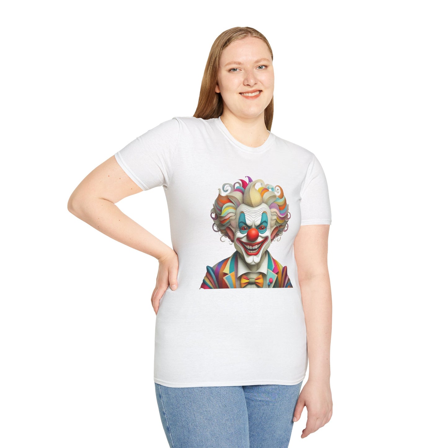 Clown Shirt, T Shirt with Clown, Funny Man Shirt, Tee Shirt with Funny Man, Circus Shirt, Shirt with Circus, Scary Man Shirt, Shirt with Scary Man