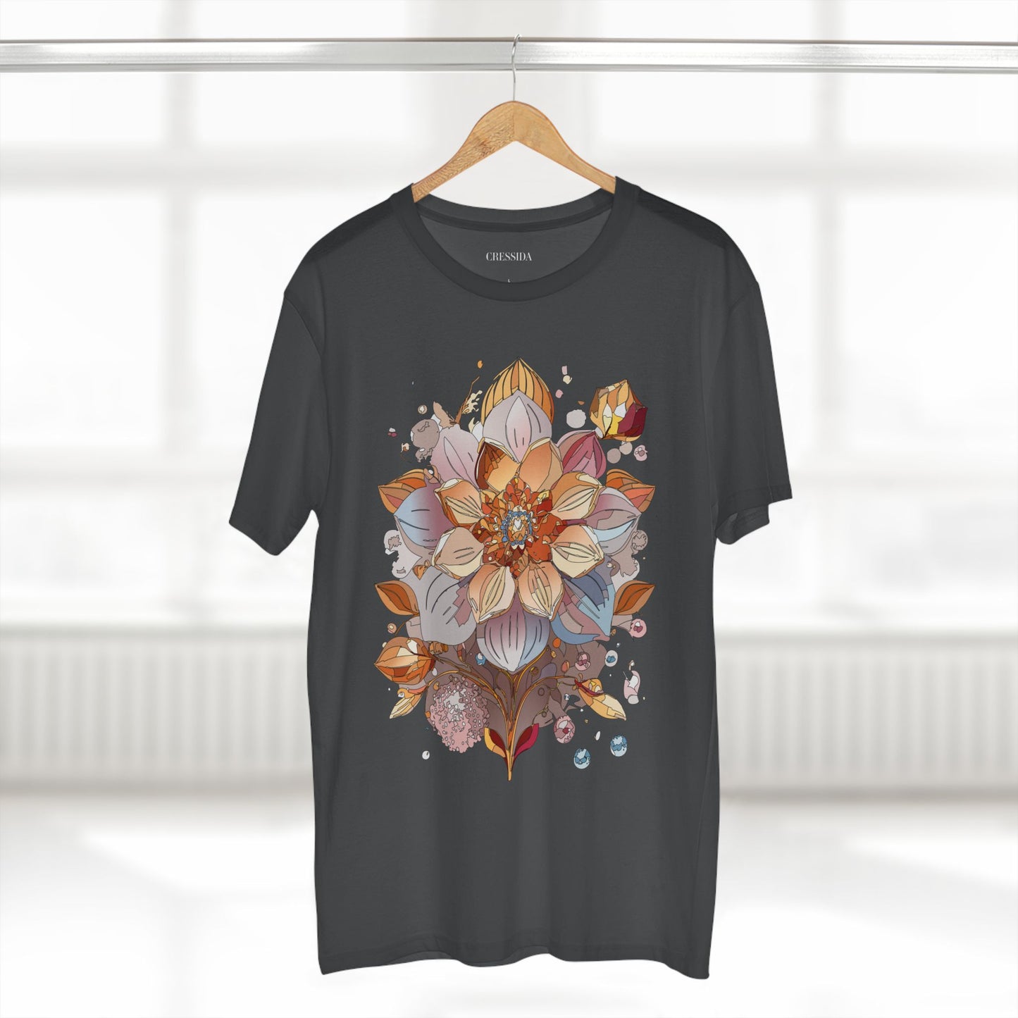 Floral Shirt, Shirt with Flower, Tee Shirt with Antique Flower