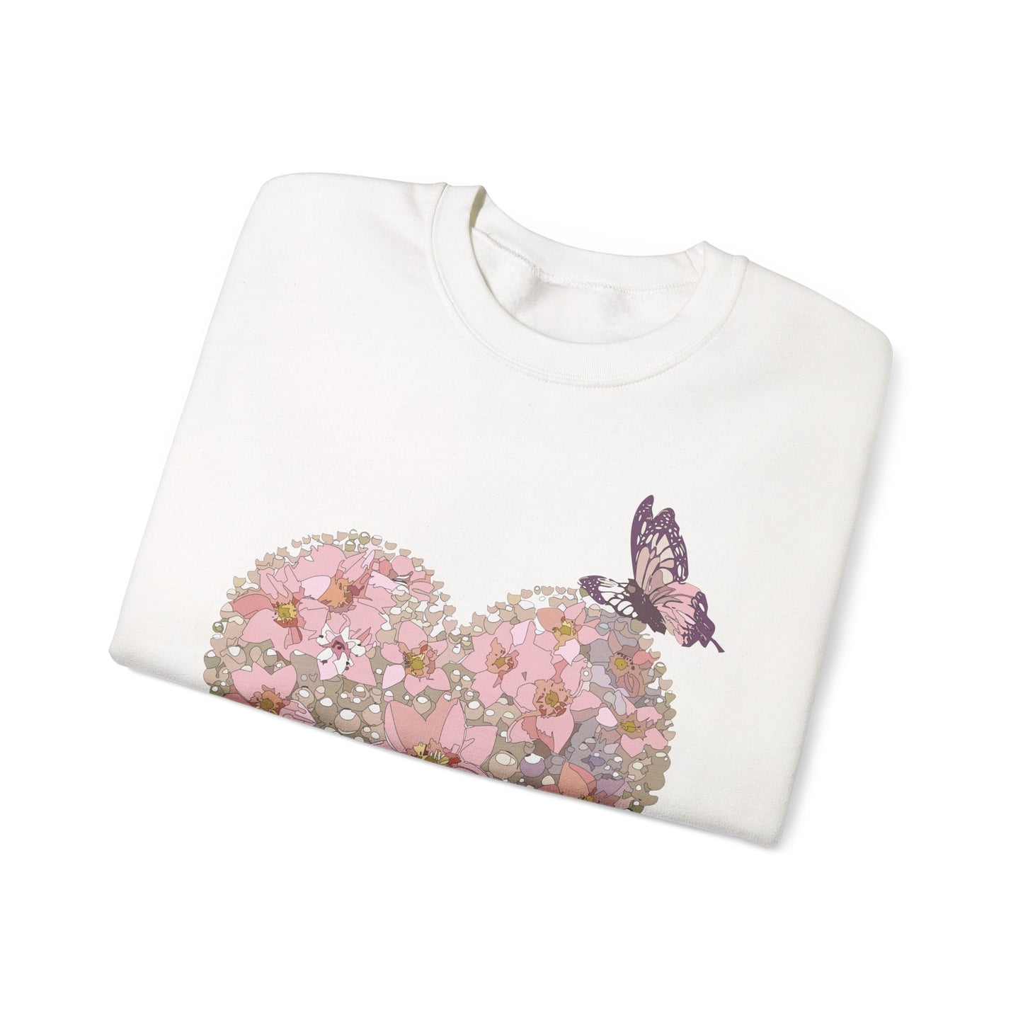 Floral Heart Sweatshirt, Floral Love Sweatshirt, Valentine's Day Sweatshirt, Heart Floral Sweatshirt