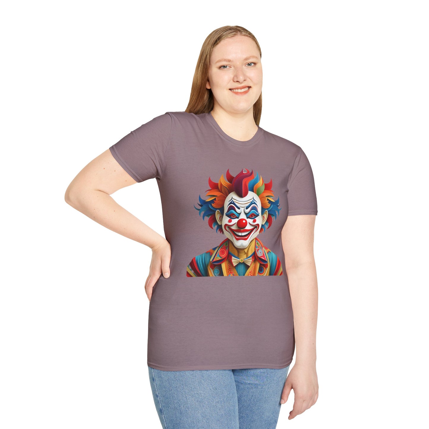 Clown Shirt, T Shirt with Clown, Funny Man Shirt, Tee Shirt with Funny Man, Circus Shirt, Shirt with Circus, Scary Man Shirt, Shirt with Scary Man