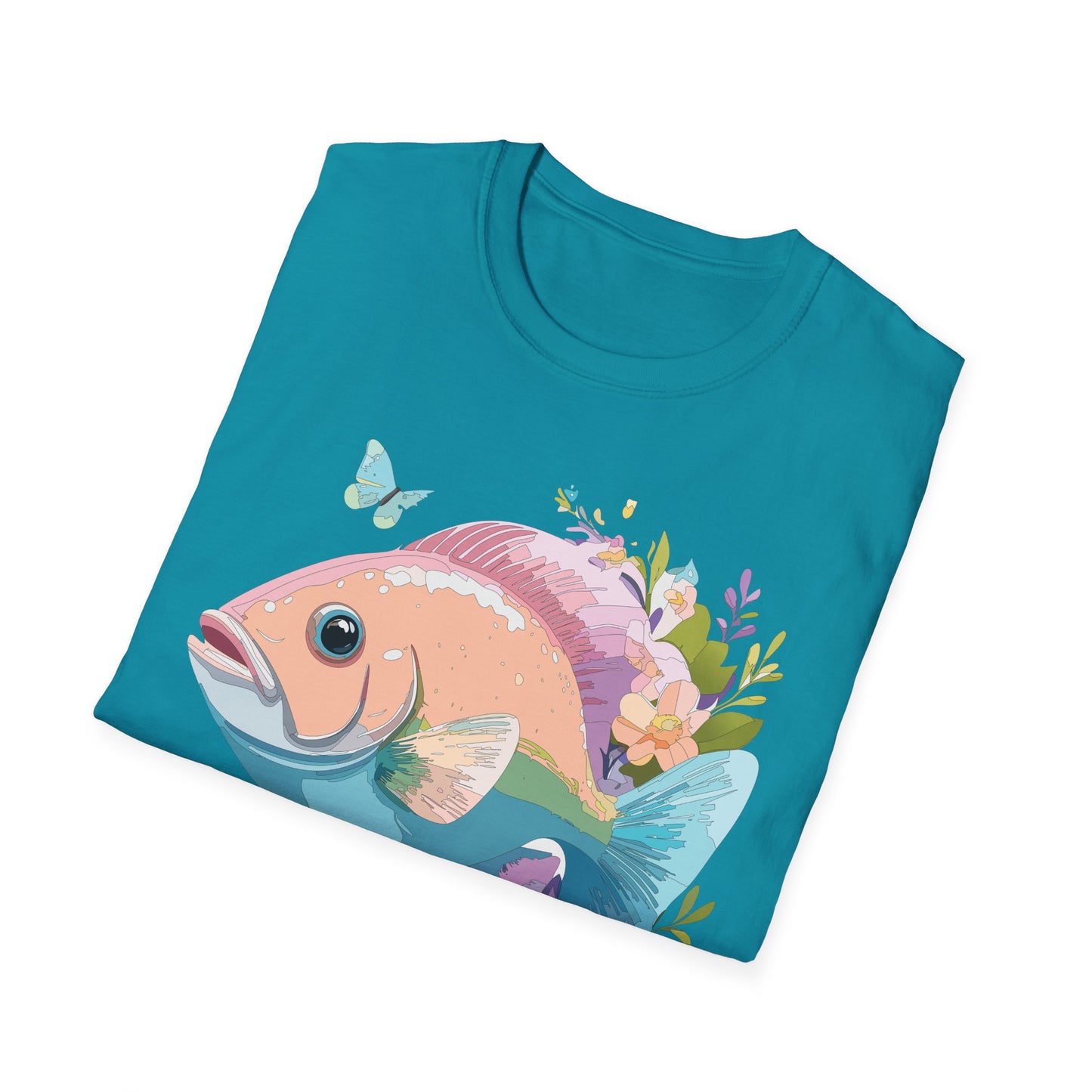 Fish Art Design Shirt, T Shirt with Fish, Graphic Shirt, Tee Shirt with Graphic Design, Shirt with Fish Graphic Art