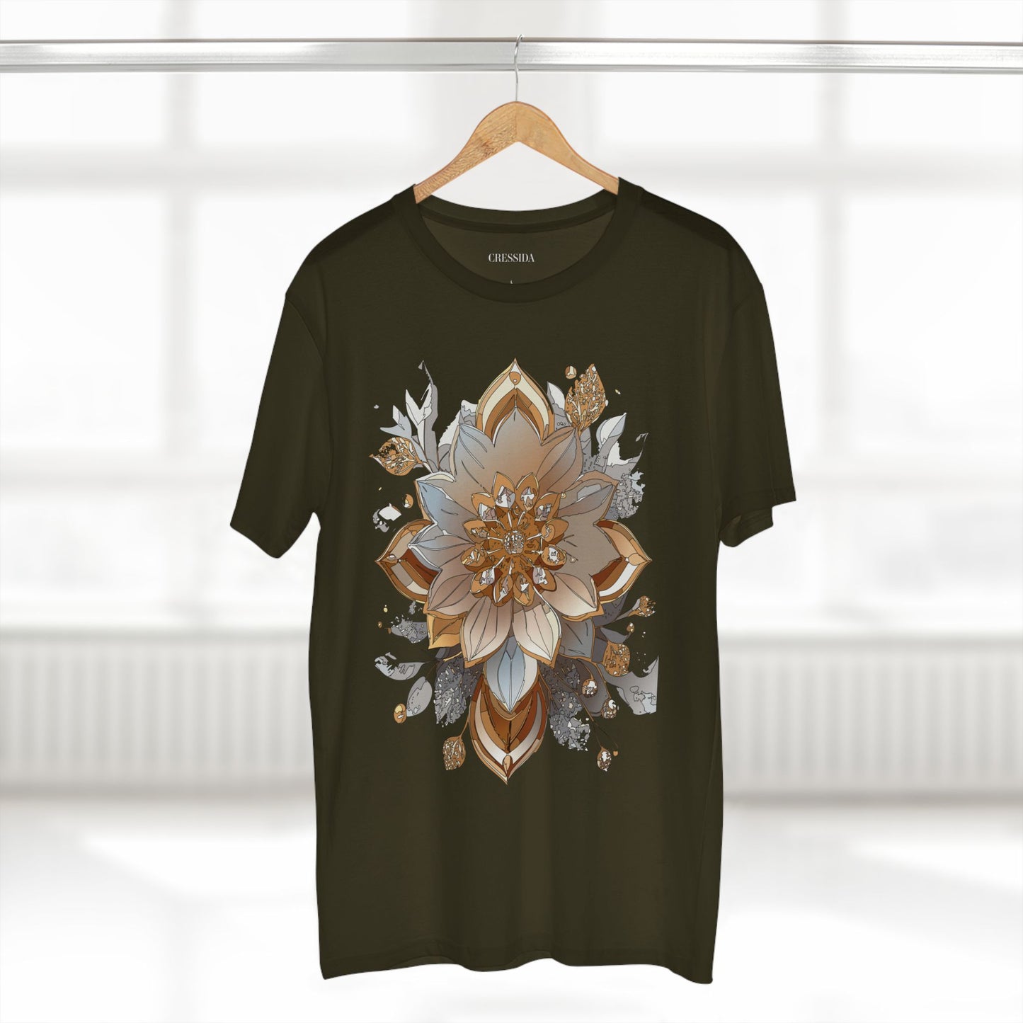 Floral Shirt, Shirt with Flower, Tee Shirt with Antique Flower